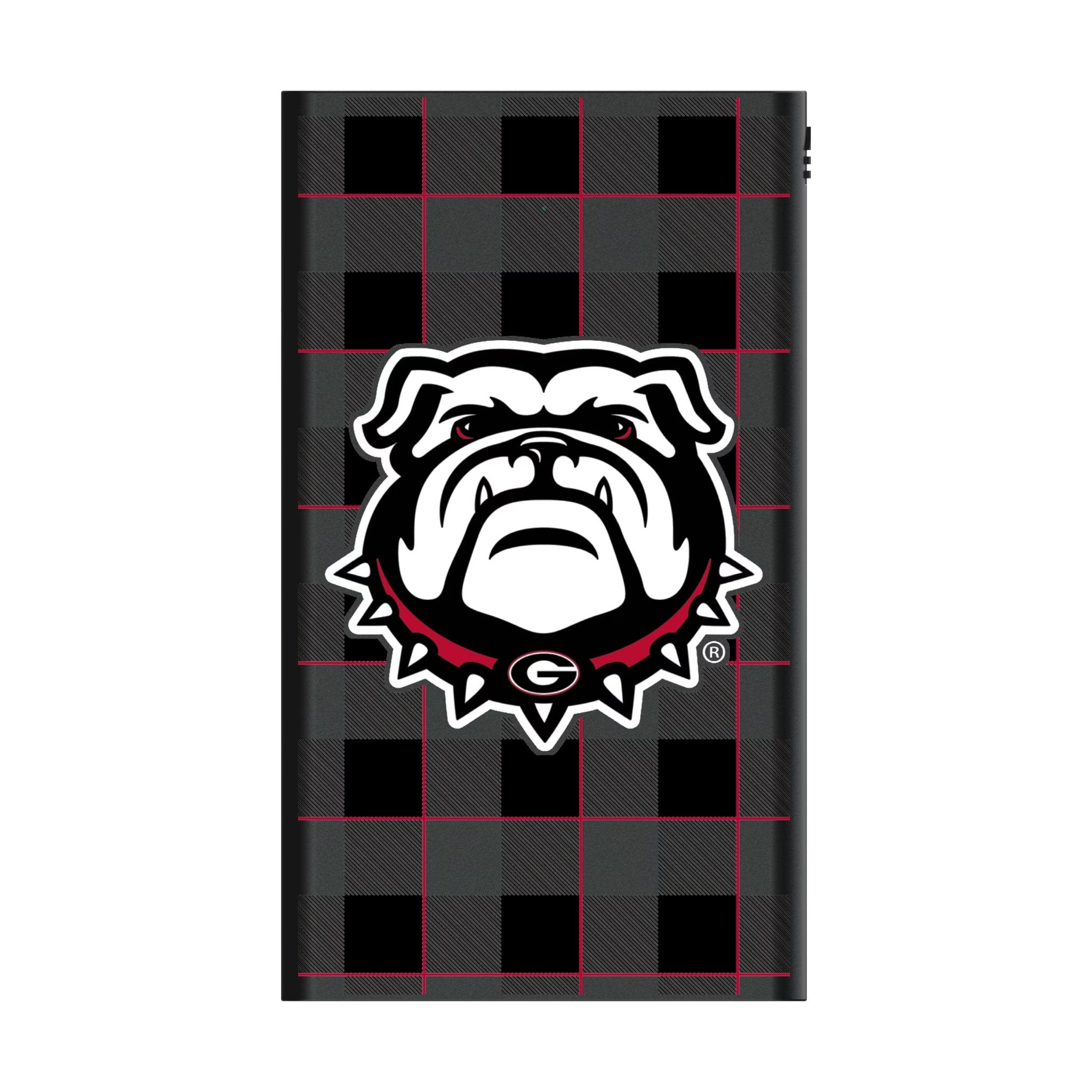 University of Georgia Bulldogs Uga Plaid 5000mAh Flat Powerbank 2