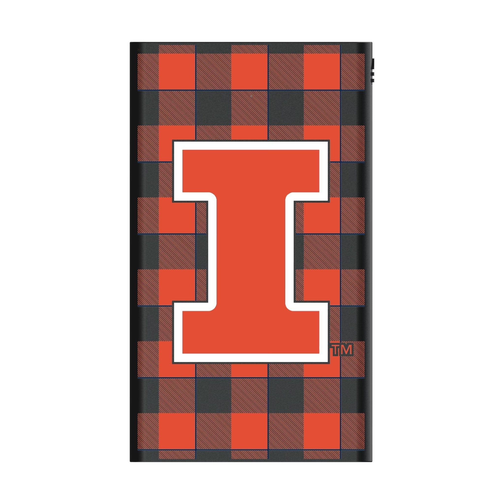 University of Illinois Fighting Illini Plaid 5000mAh Flat Powerbank