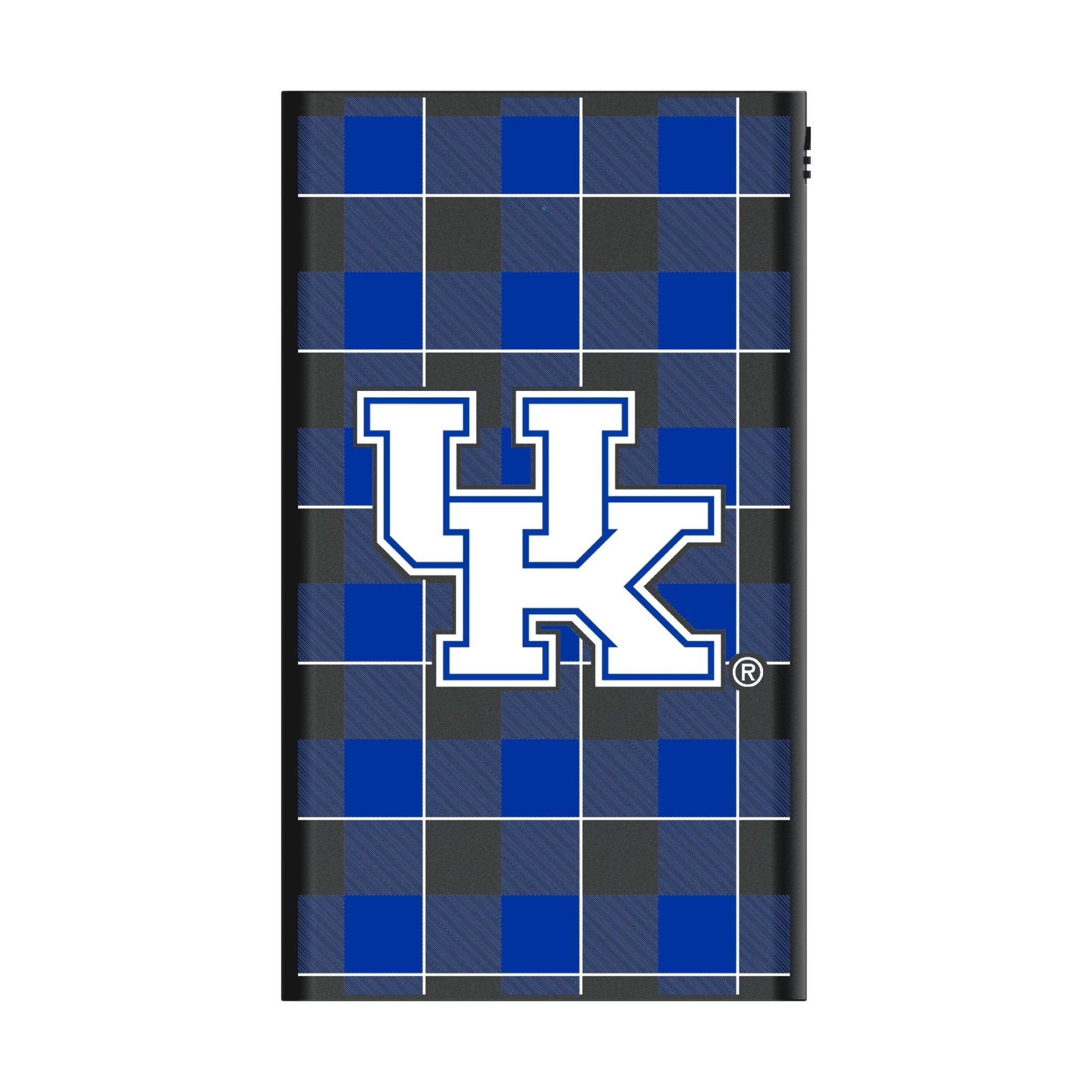 University of Kentucky Wildcats Plaid 5000mAh Flat Powerbank