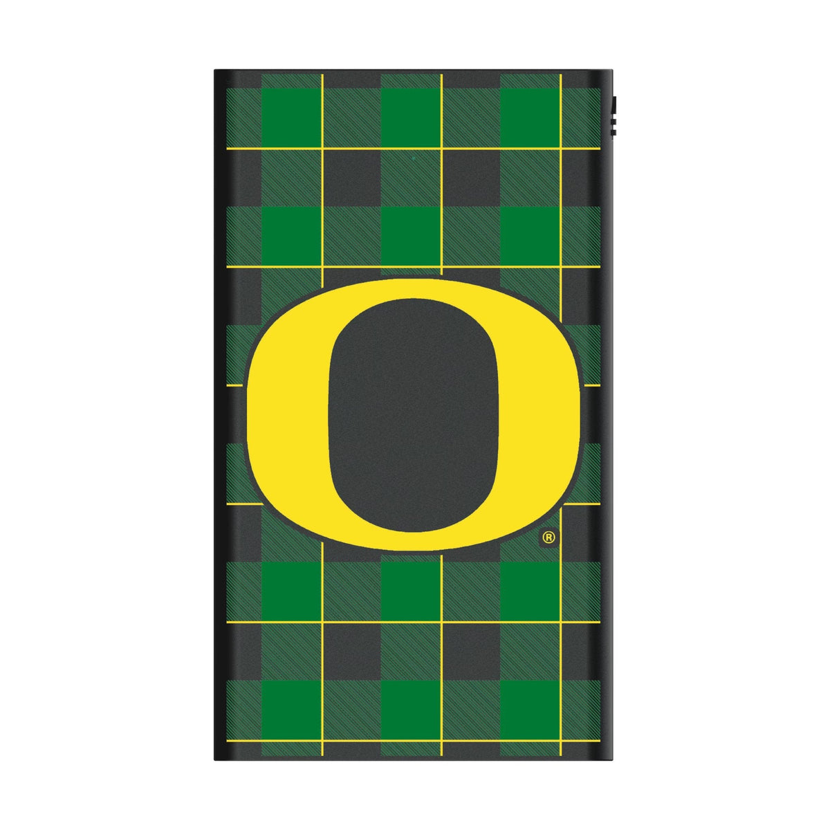 University of Oregon Ducks Plaid 5000mAh Flat Powerbank