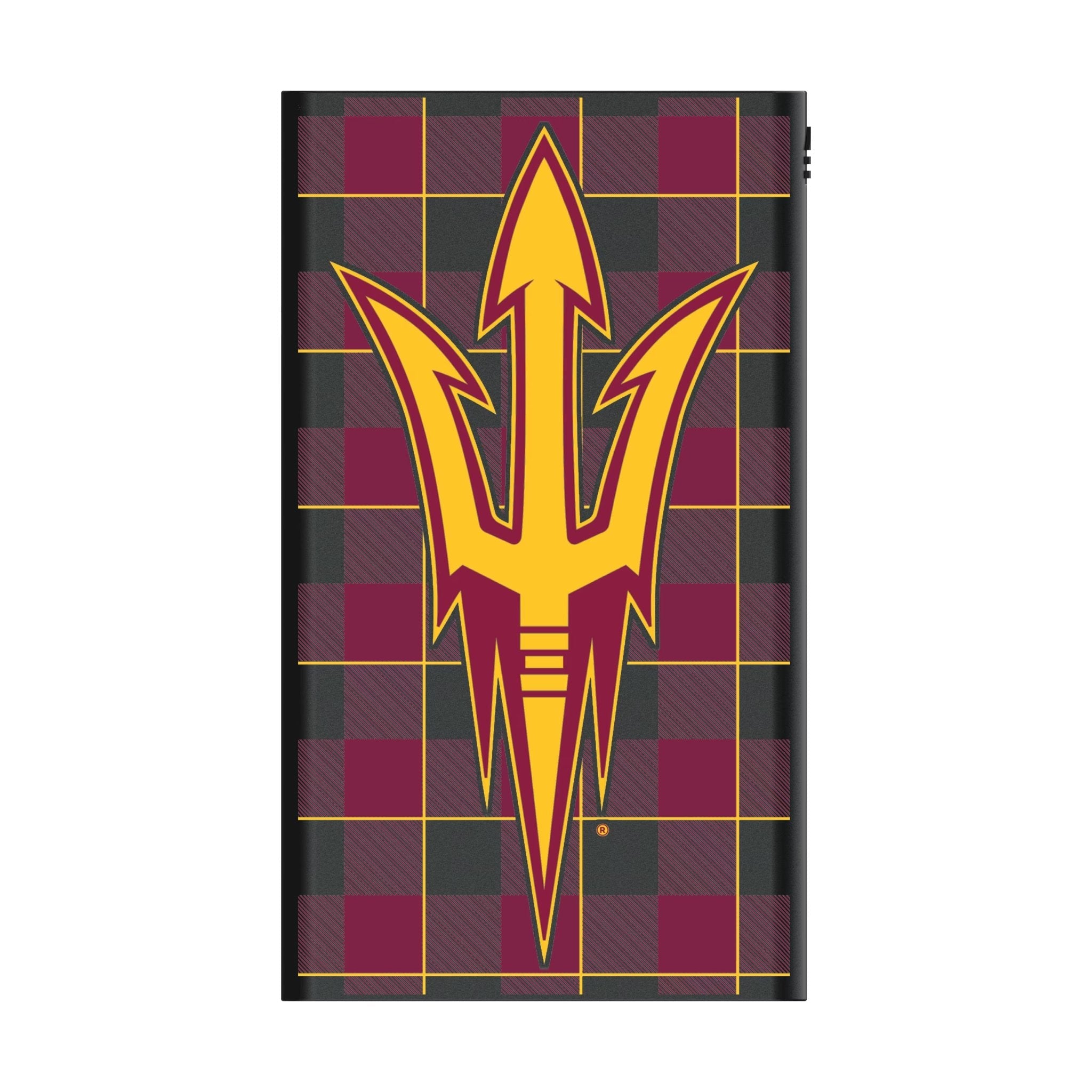Arizona State University Sun Devils Plaid 5000mAh Flat Powerbank
