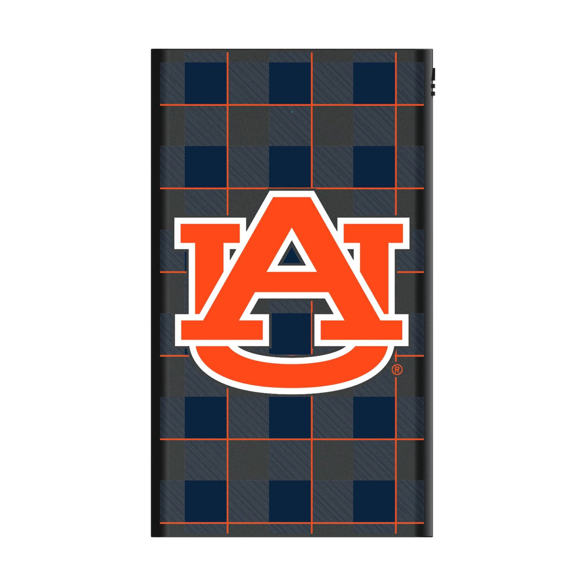 University of Auburn Tigers Plaid 5000mAh Flat Powerbank