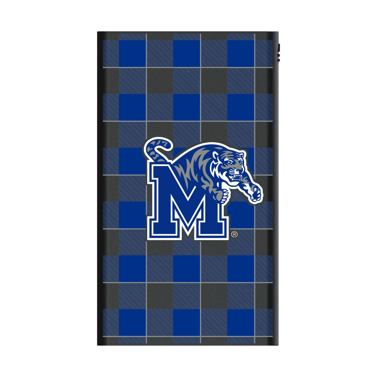 University of Memphis Tigers Plaid 5000mAh Flat Powerbank