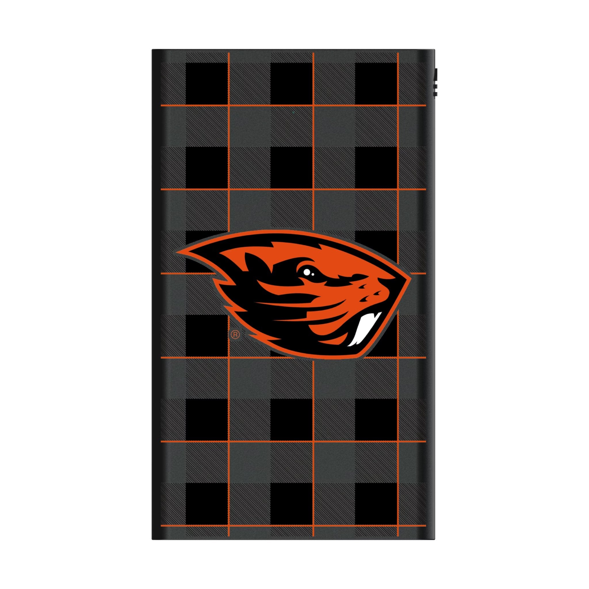 Oregon State University Beavers Plaid 5000mAh Flat Powerbank 2