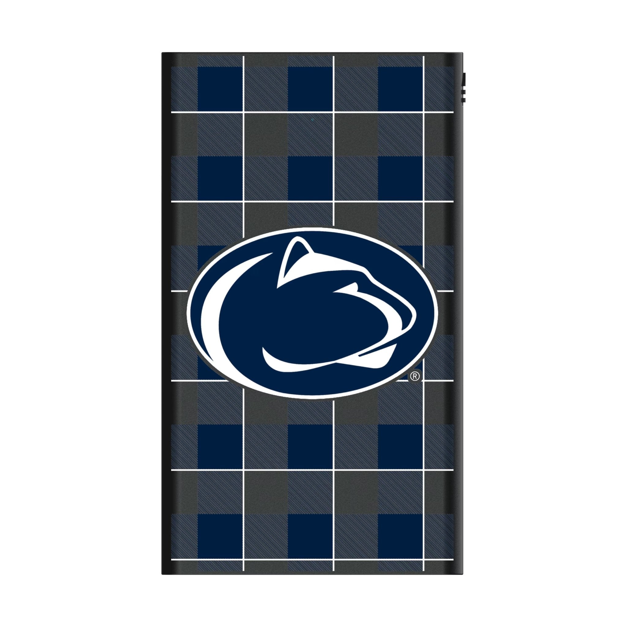 Pennsylvania State University Nittany Lions Plaid 5000mAh Flat Powerbank 2