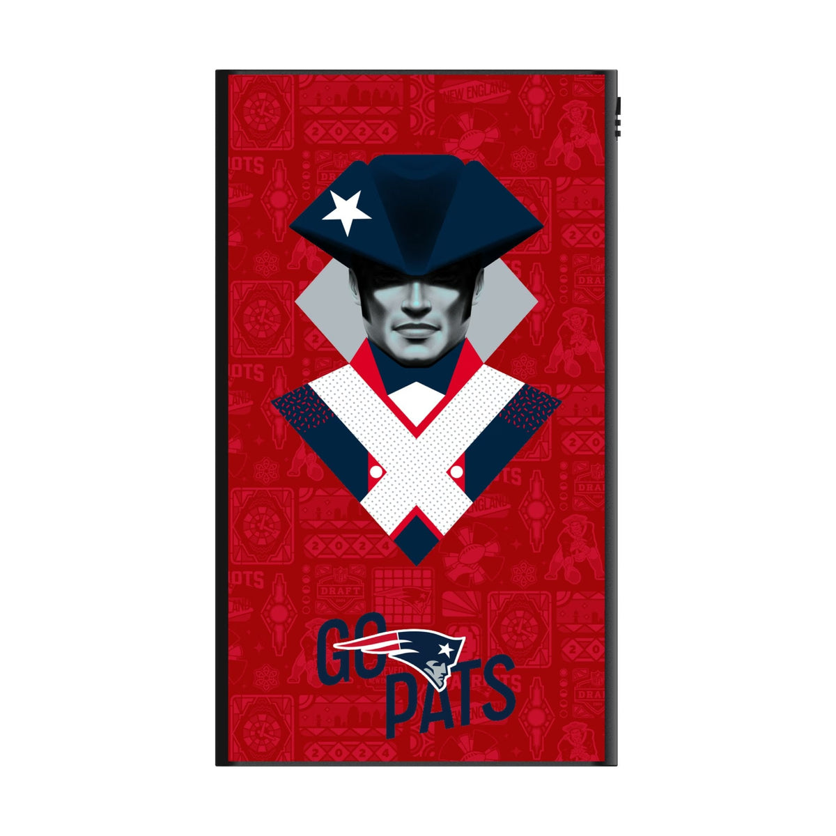 New England Patriots 2024 Edition 5000mAh Flat Powerbank 2