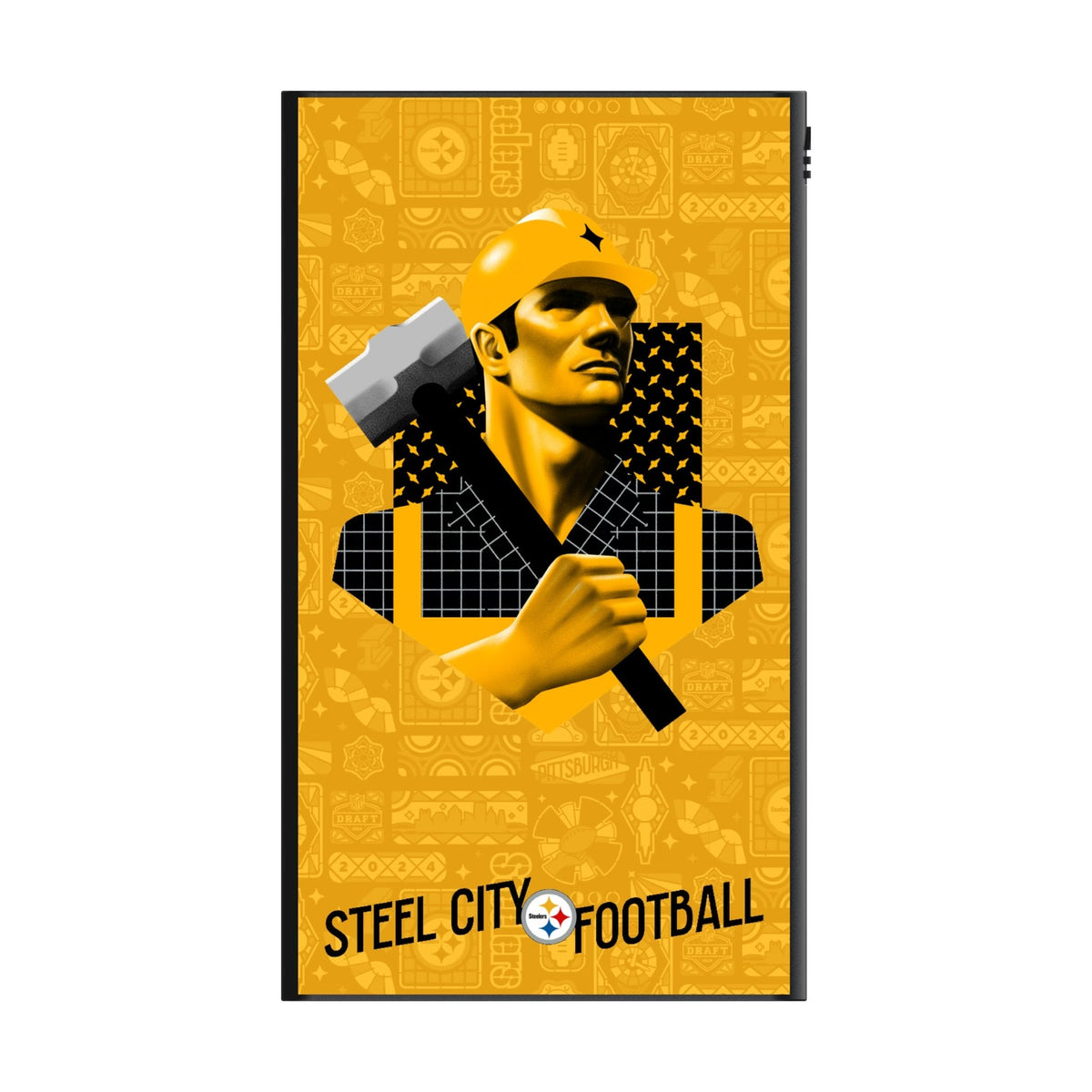 Pittsburgh Steelers 2024 Edition 5000mAh Flat Powerbank 2