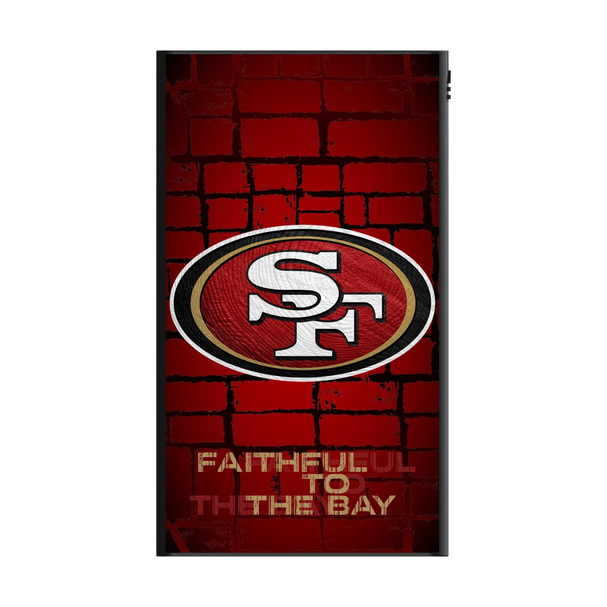 San Francisco 49ers Brick Wall 5000mAh Flat Powerbank 2
