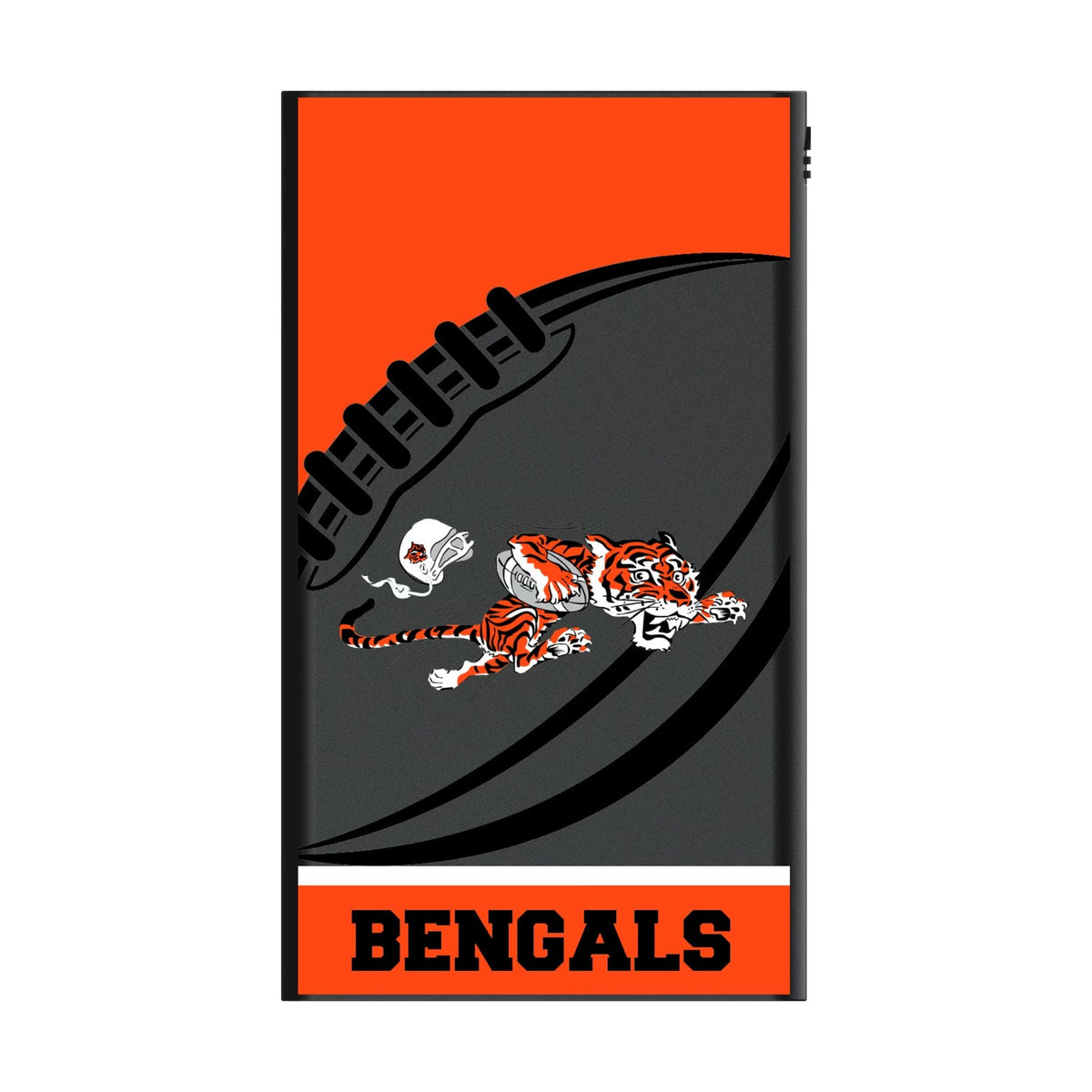 Cincinnati Bengals Historic Collection Passtime 5000mAh Flat Powerbank 2
