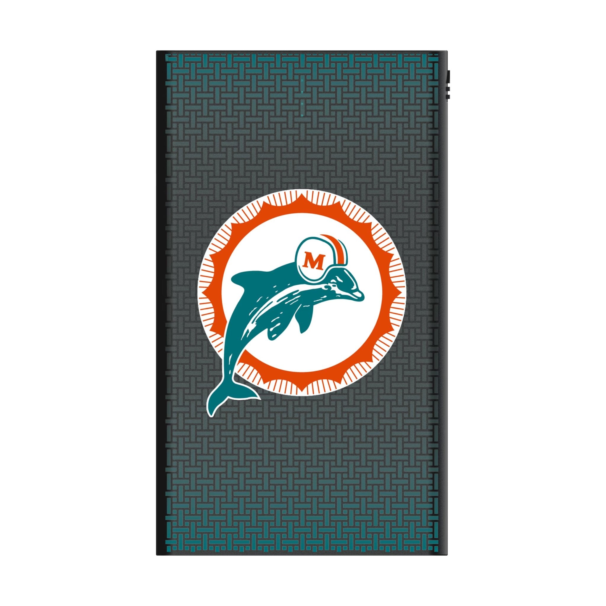 Miami Dolphins 1966-1973 Historic Collection Linen 5000mAh Flat Powerbank 2