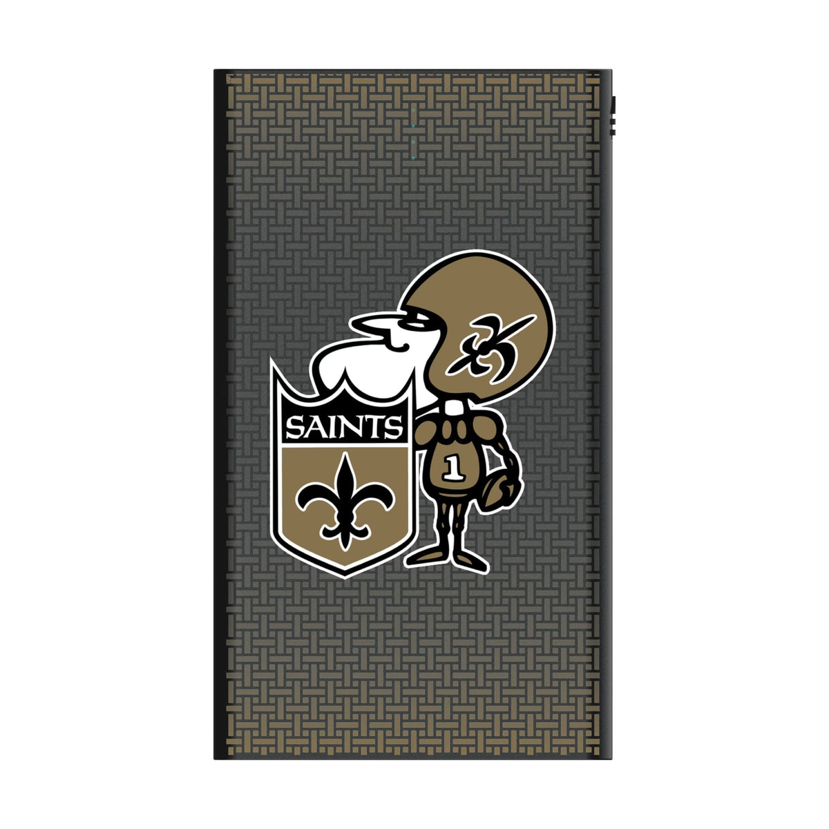 New Orleans Saints Historic Collection Linen 5000mAh Flat Powerbank 2