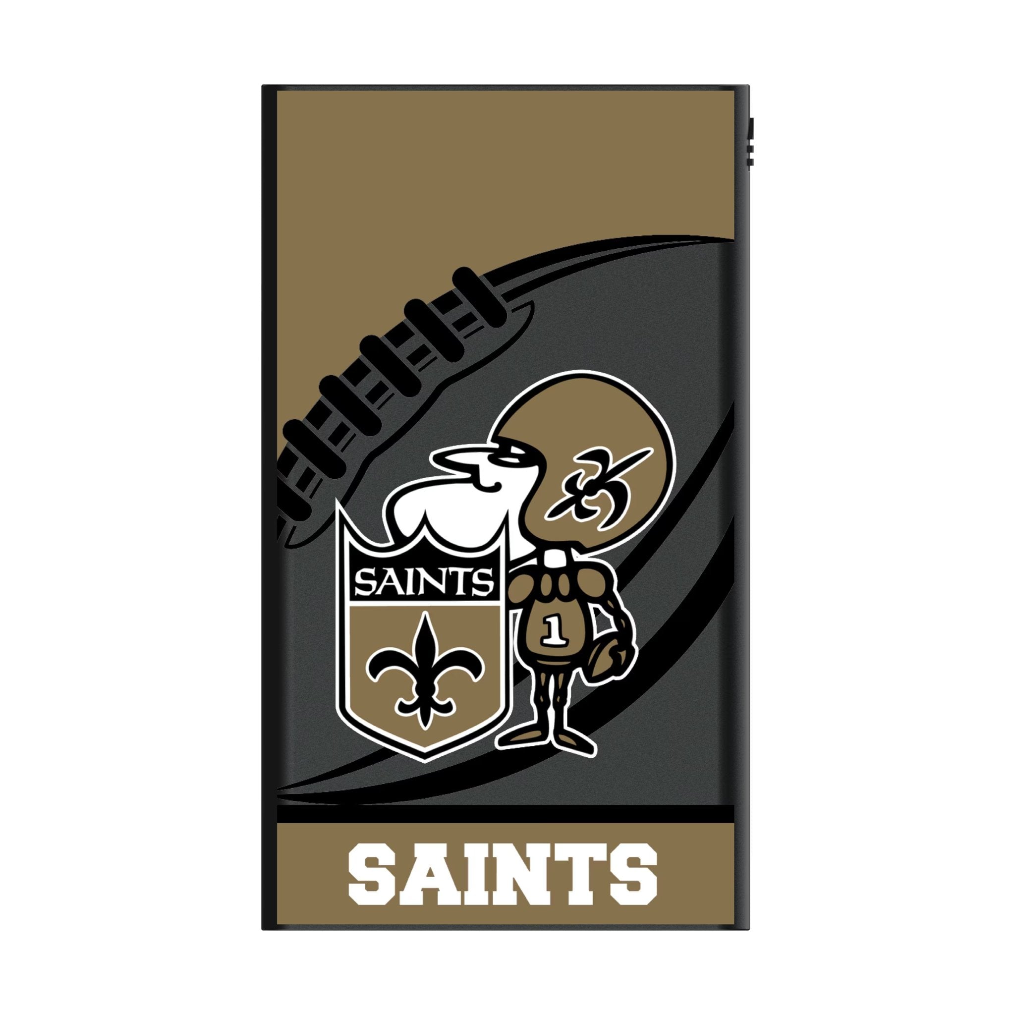 New Orleans Saints Historic Collection Passtime 5000mAh Flat Powerbank 2
