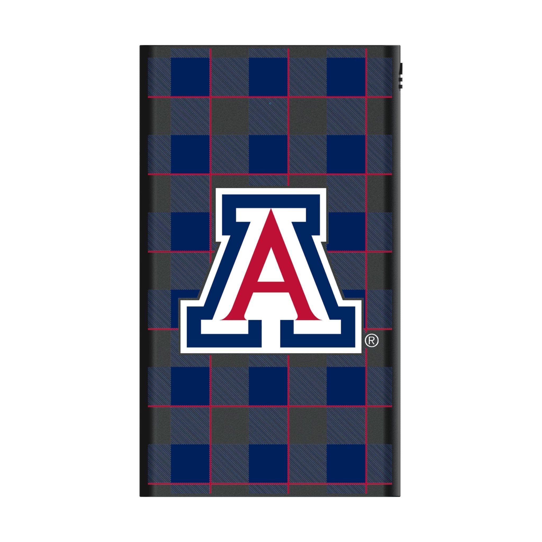 University of Arizona Wildcats Plaid 5000mAh Flat Powerbank