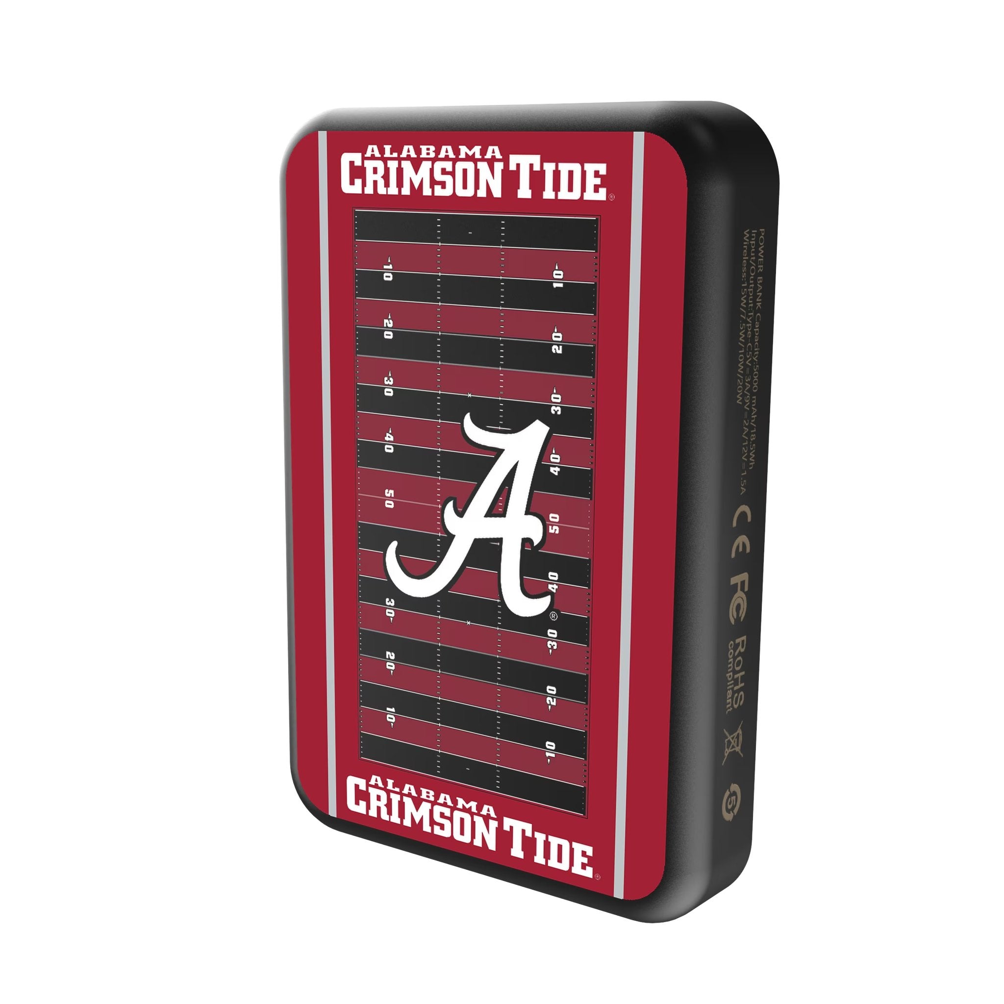 University of Alabama Crimson Tide Script A Field Wireless Mag Power Bank 2