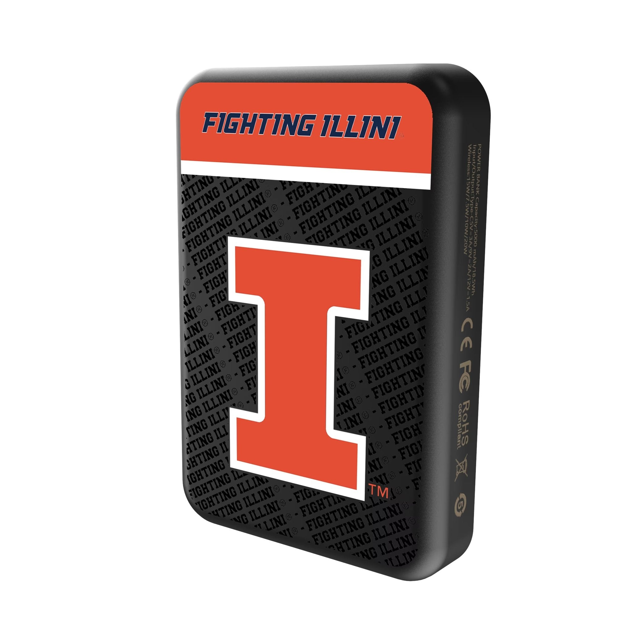 University of Illinois Fighting Illini Endzone Plus Wireless Mag Power Bank 2