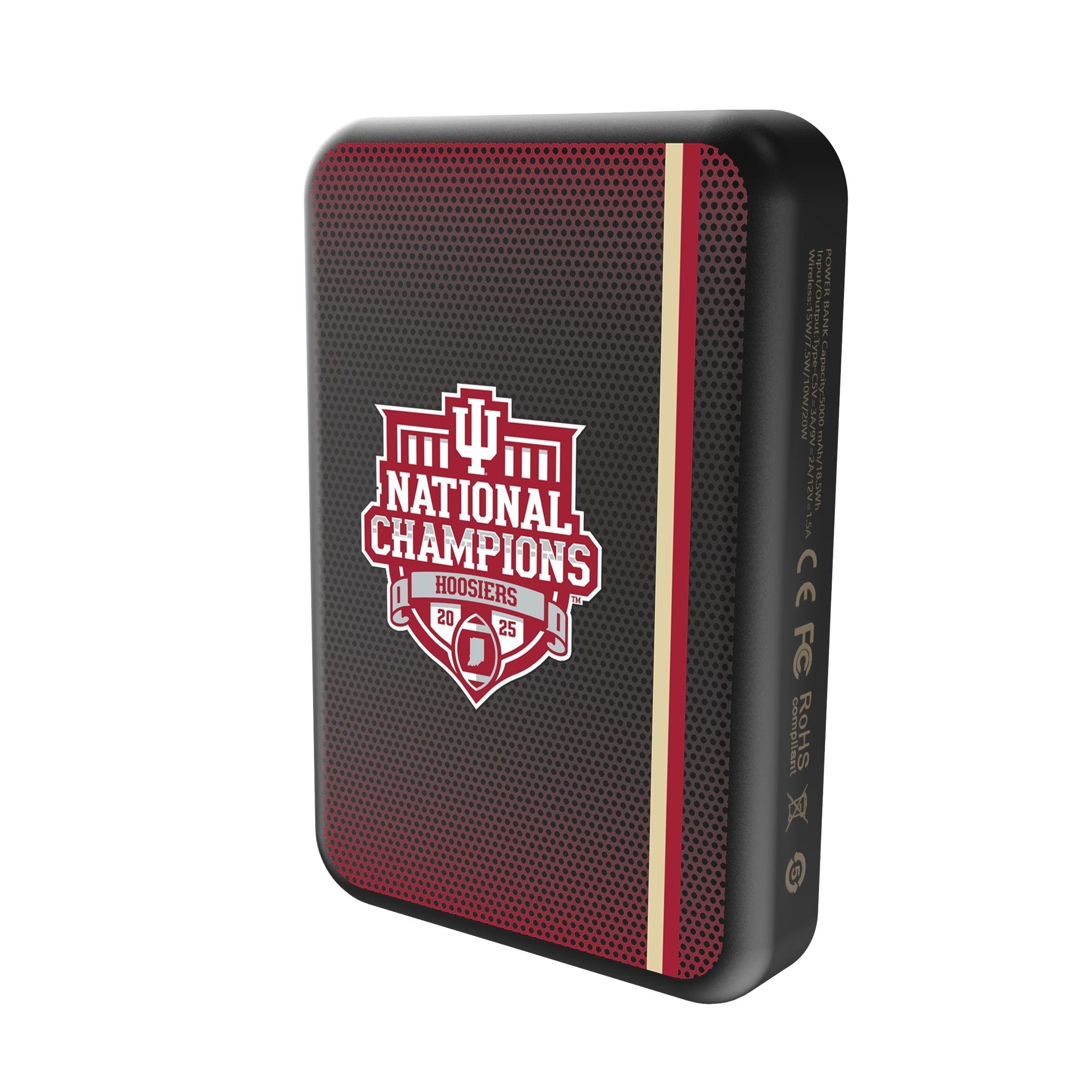 Indiana University Hoosiers 2025 College Football Playoff National Champion Wireless Mag Power Bank