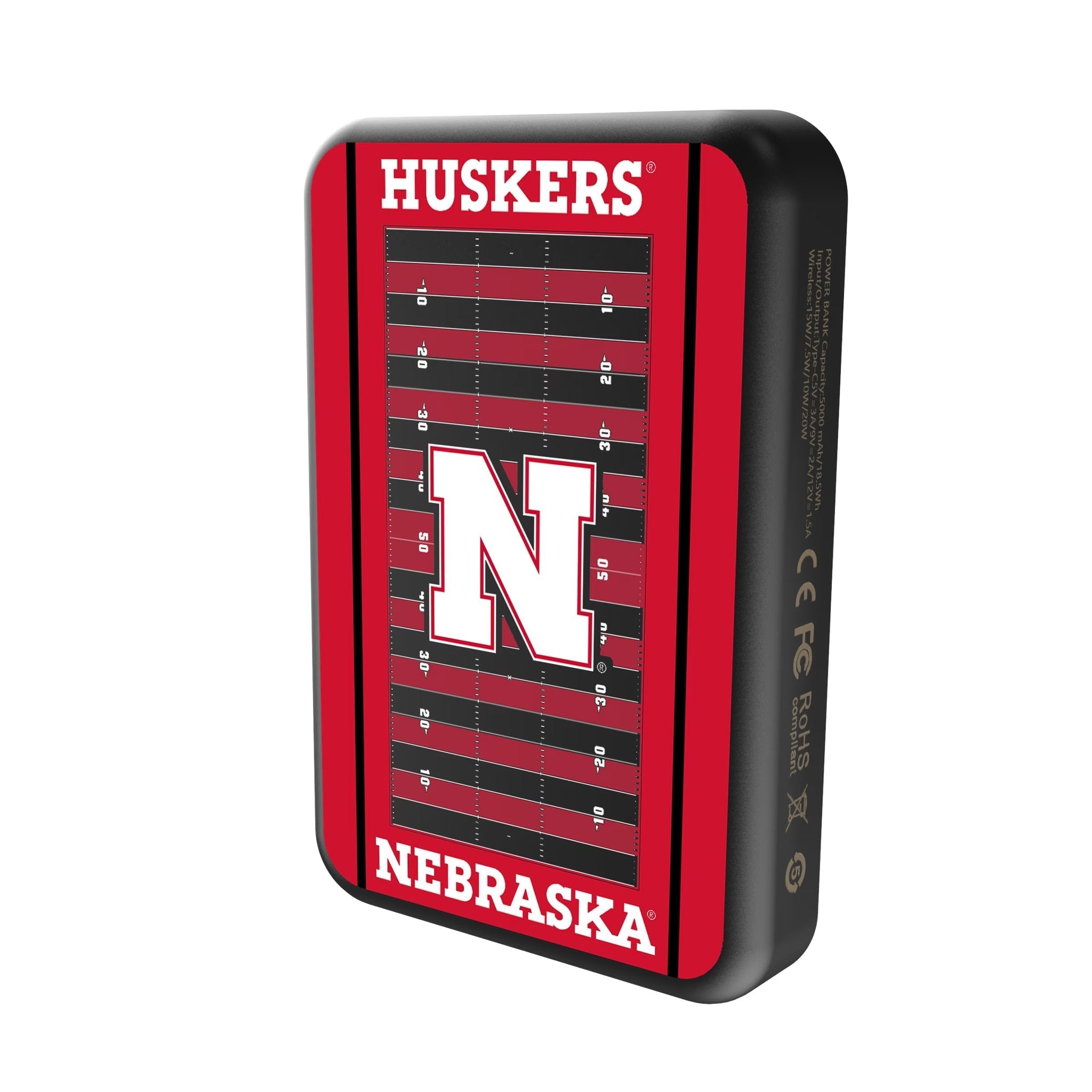 University of Nebraska Huskers Block N Field Wireless Mag Power Bank 2