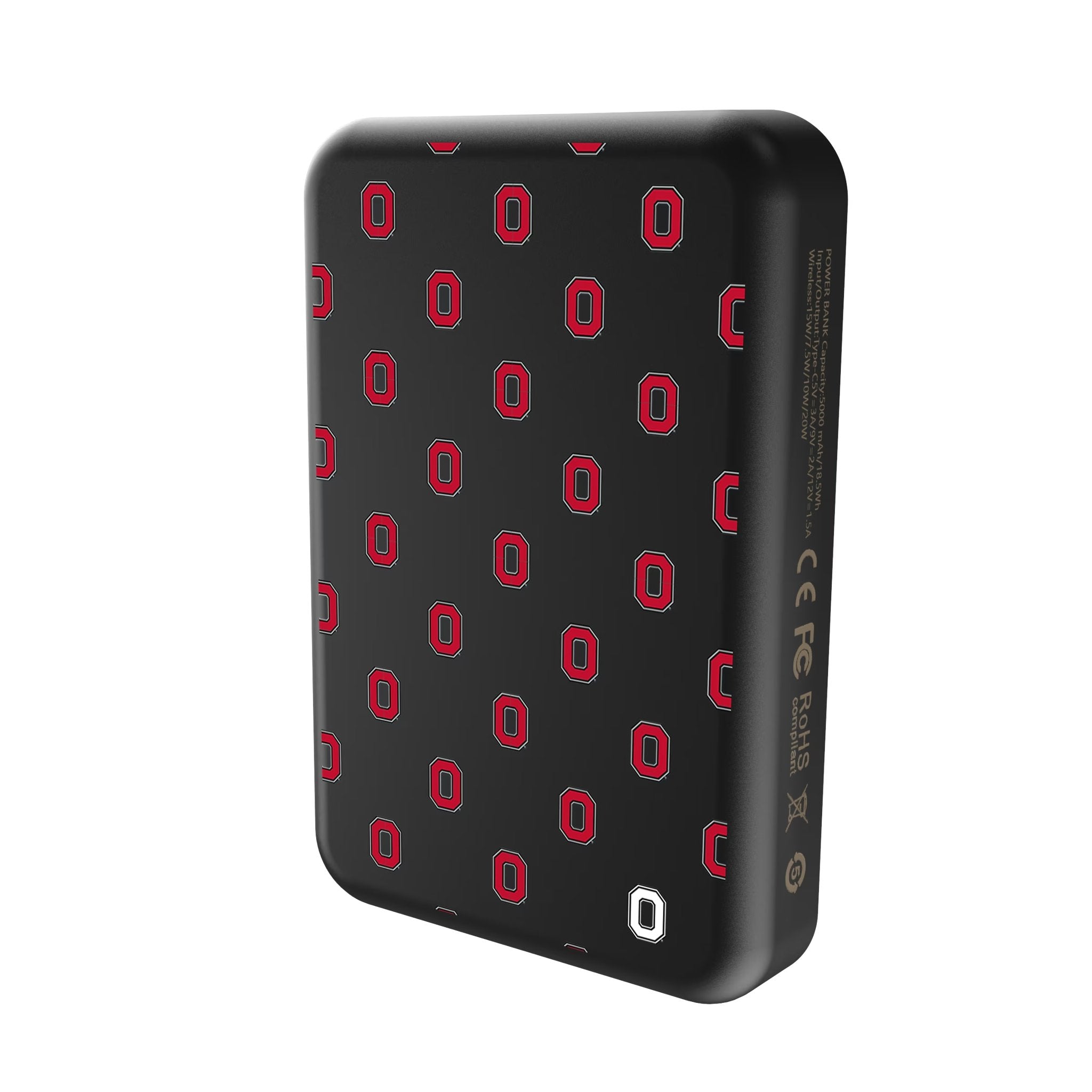 Ohio State University Buckeyes Fashion Pattern Wireless Mag Power Bank