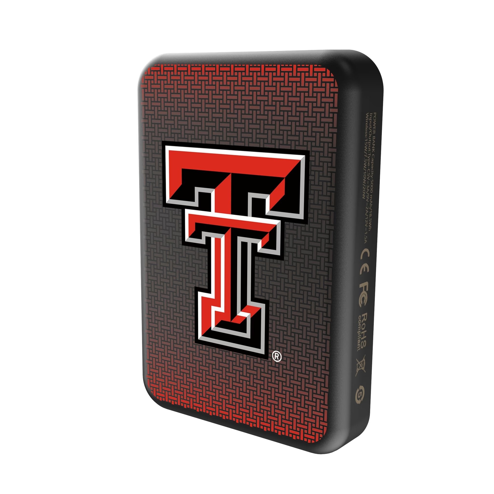 Texas Tech Red Raiders Linen Wireless Mag Power Bank