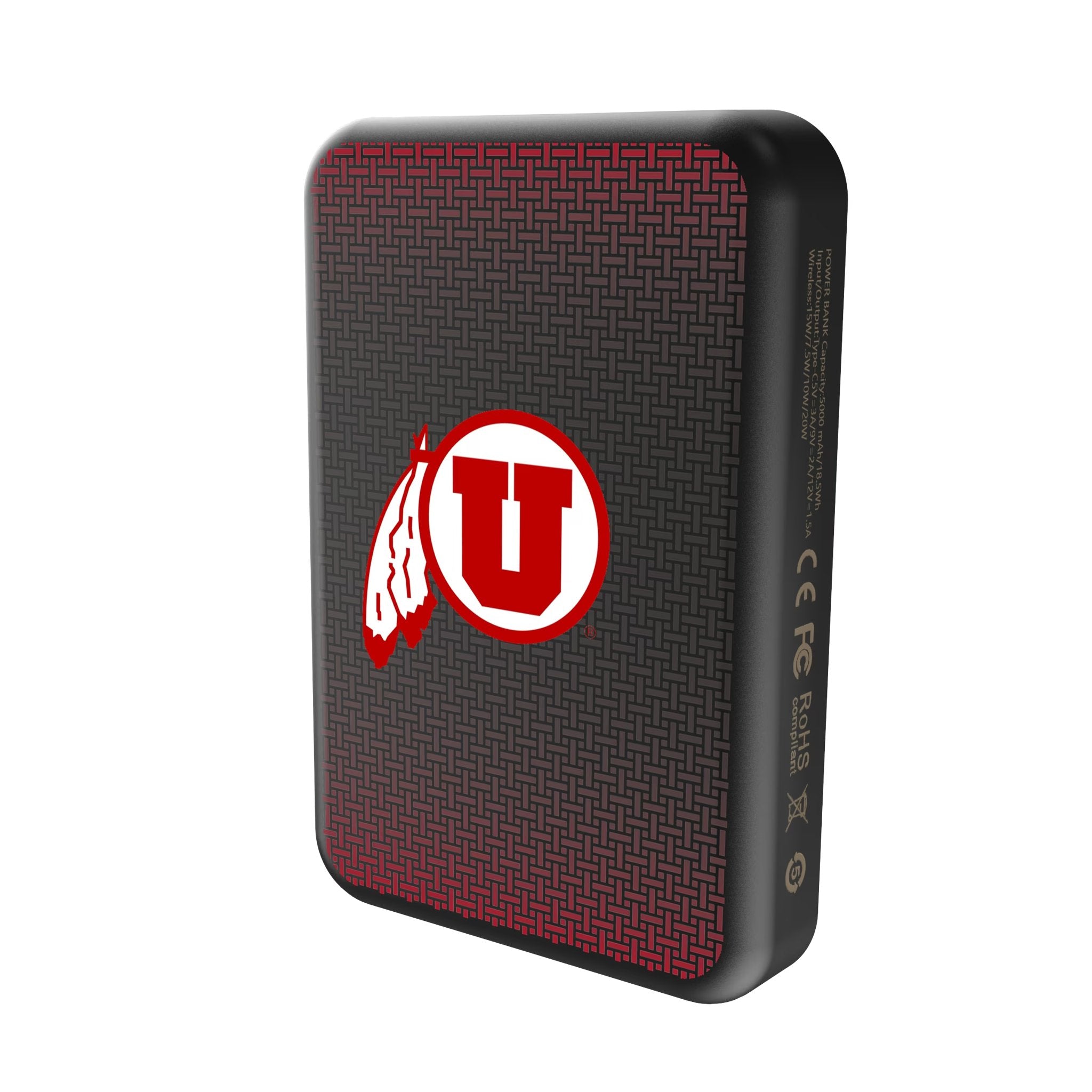 University of Utah Utes Linen Wireless Mag Power Bank 2