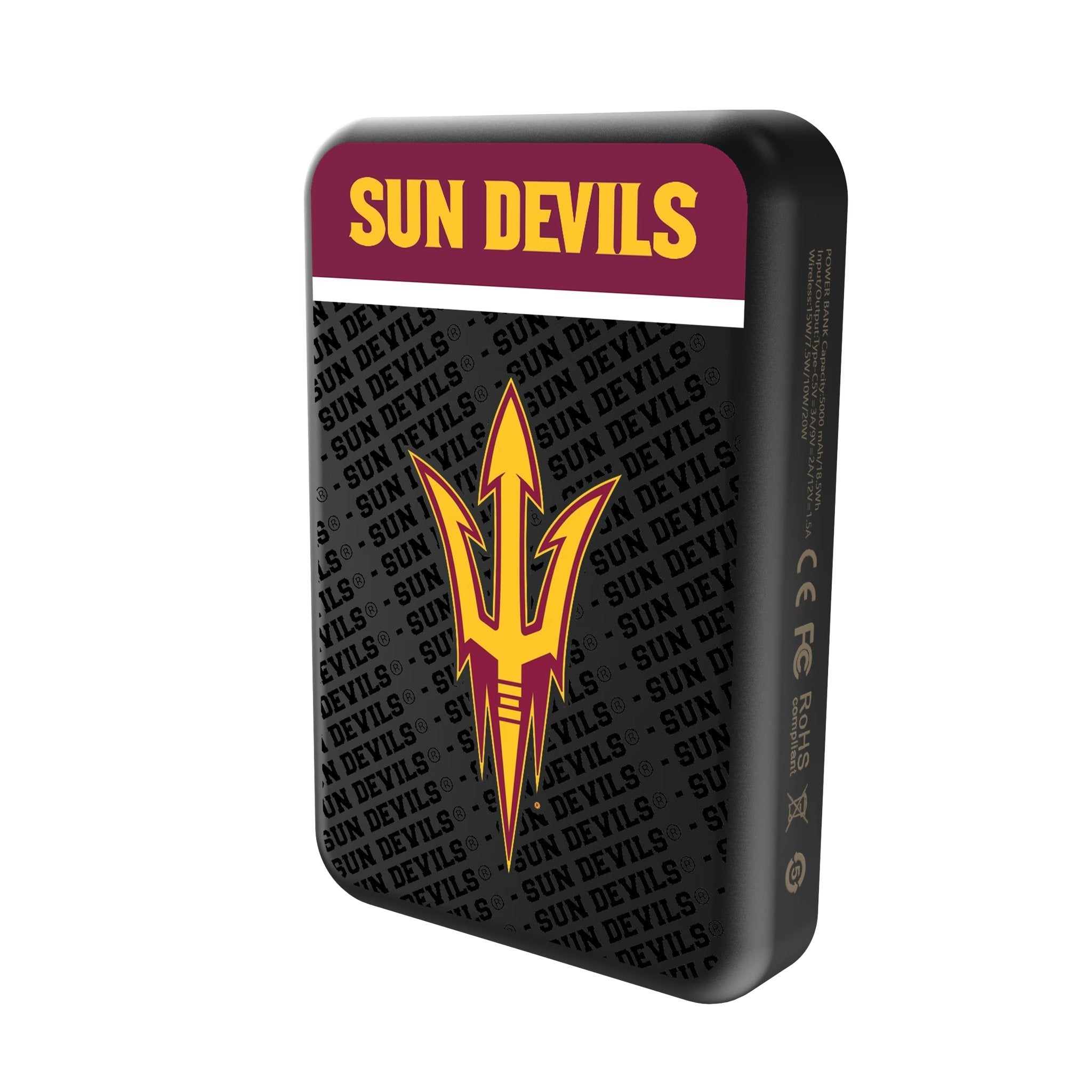 Arizona State University Sun Devils Endzone Plus Wireless Mag Power Bank