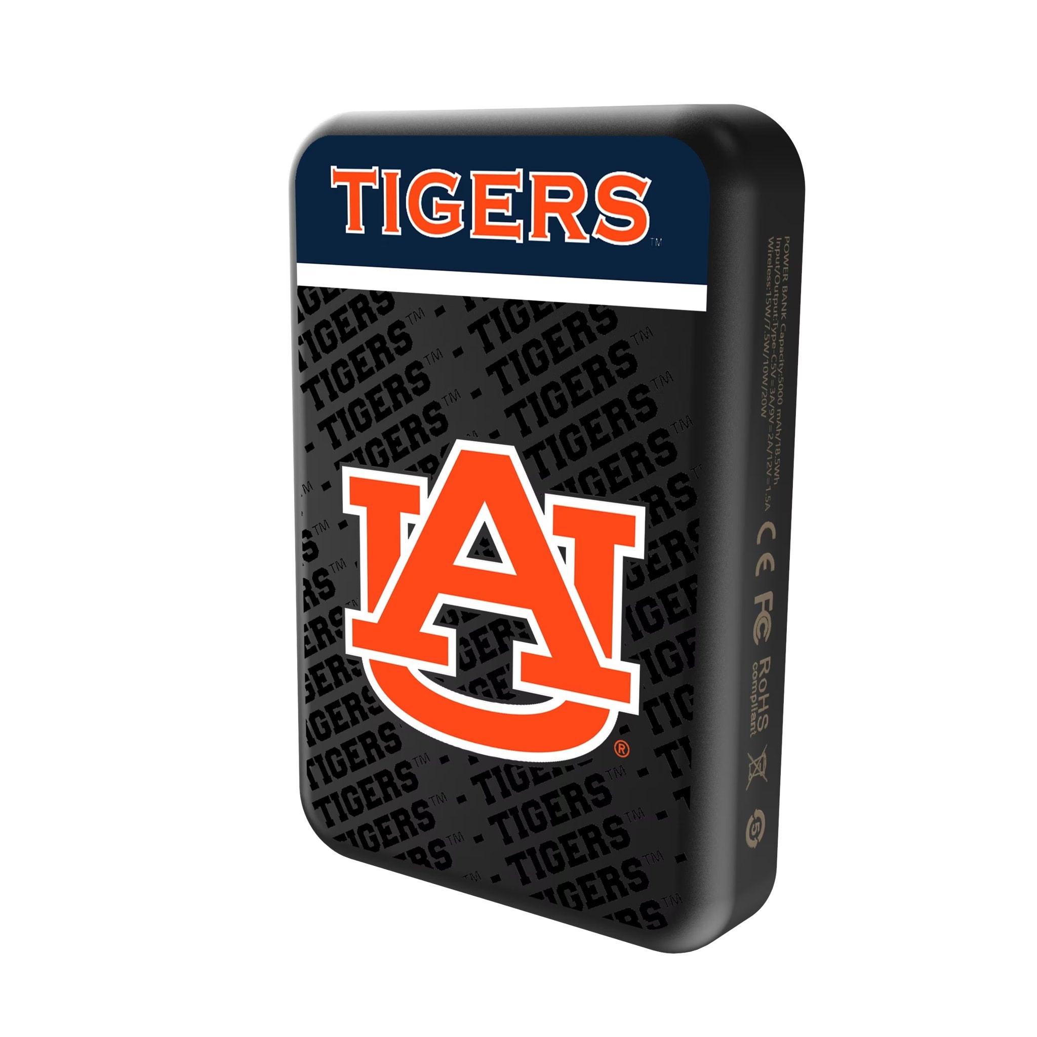 University of Auburn Tigers Endzone Plus Wireless Mag Power Bank 2