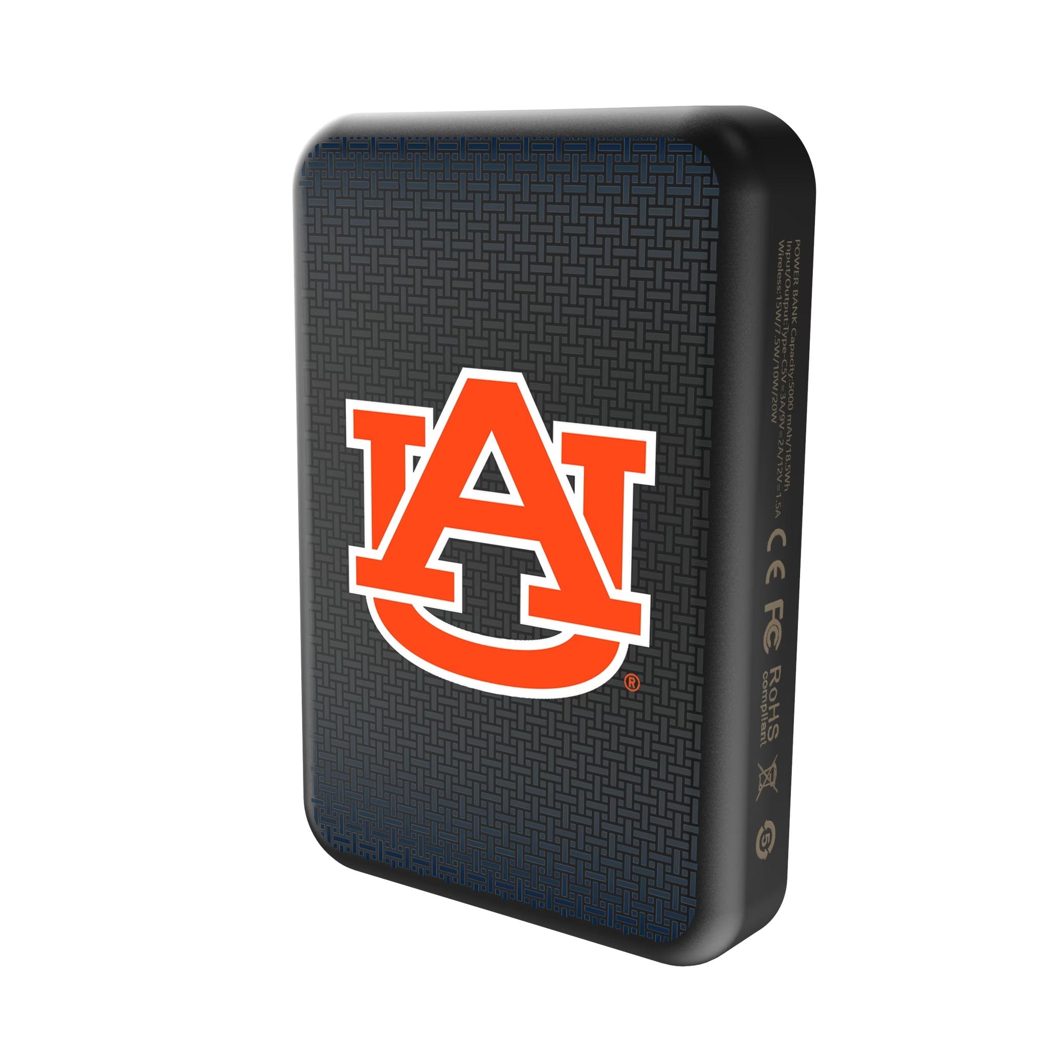 University of Auburn Tigers Linen Wireless Mag Power Bank 2