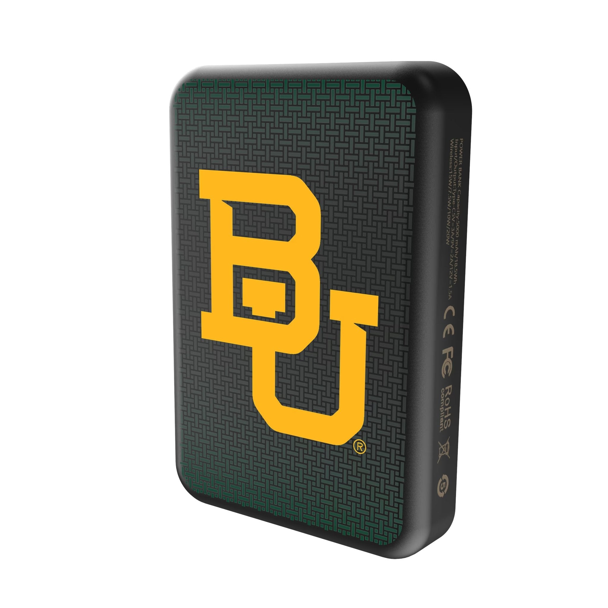 Baylor University Bears Linen Wireless Mag Power Bank 2