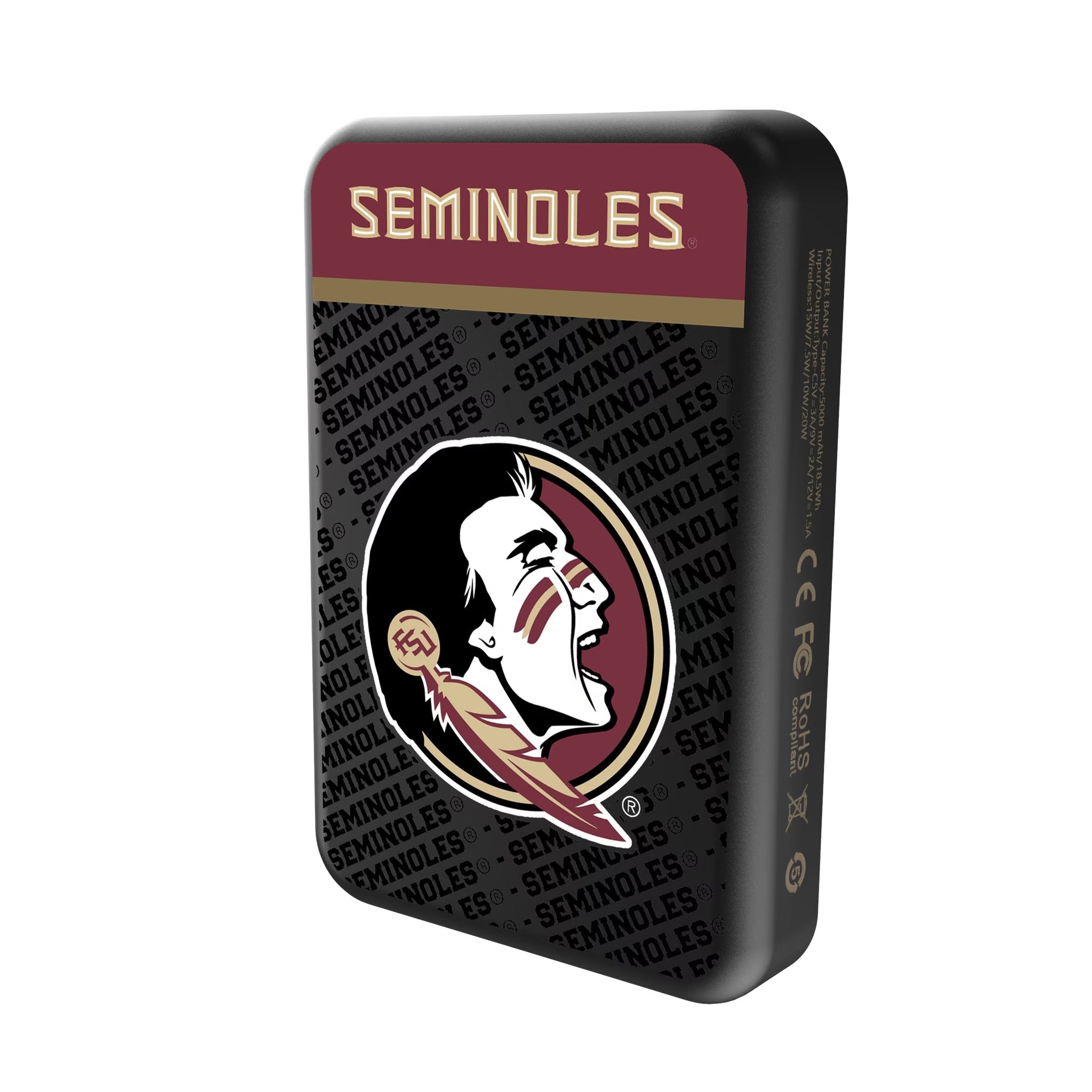 Florida State University Seminoles Endzone Plus Wireless Mag Power Bank 2