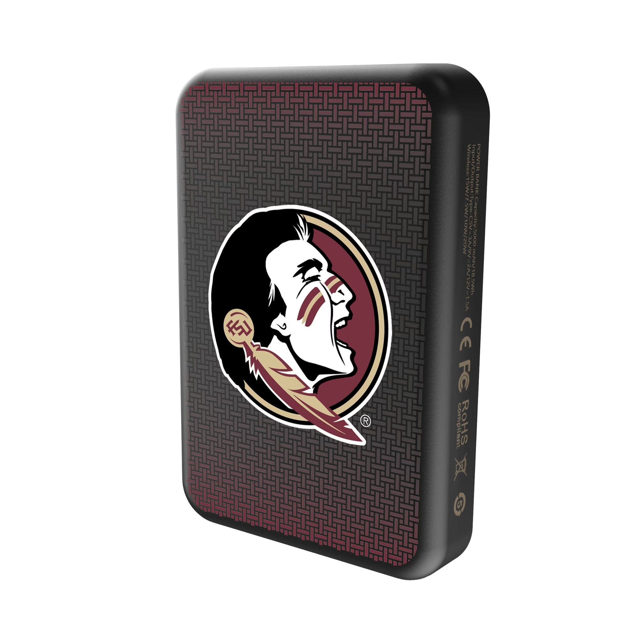 Florida State University Seminoles Linen Wireless Mag Power Bank