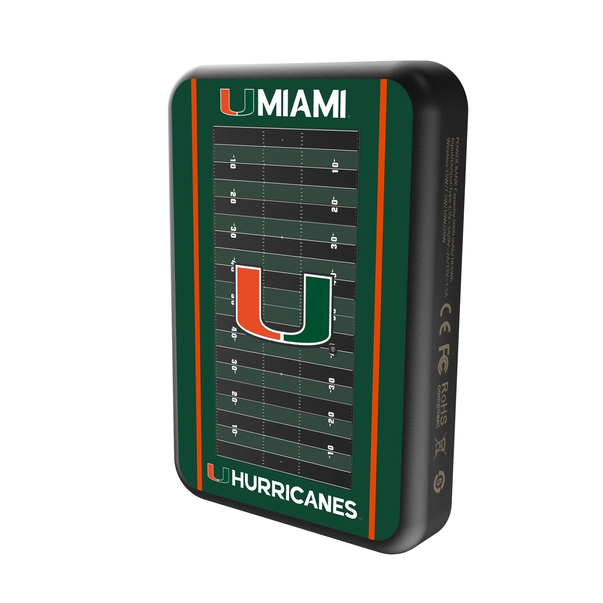 University of Miami Hurricanes Field Wireless Mag Power Bank 2