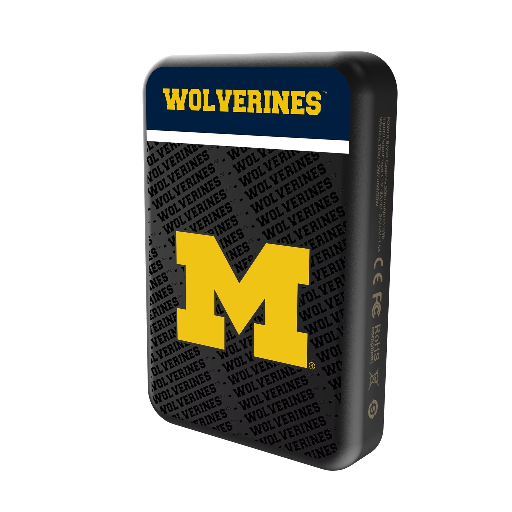 University of Michigan Wolverines Endzone Plus Wireless Mag Power Bank 2