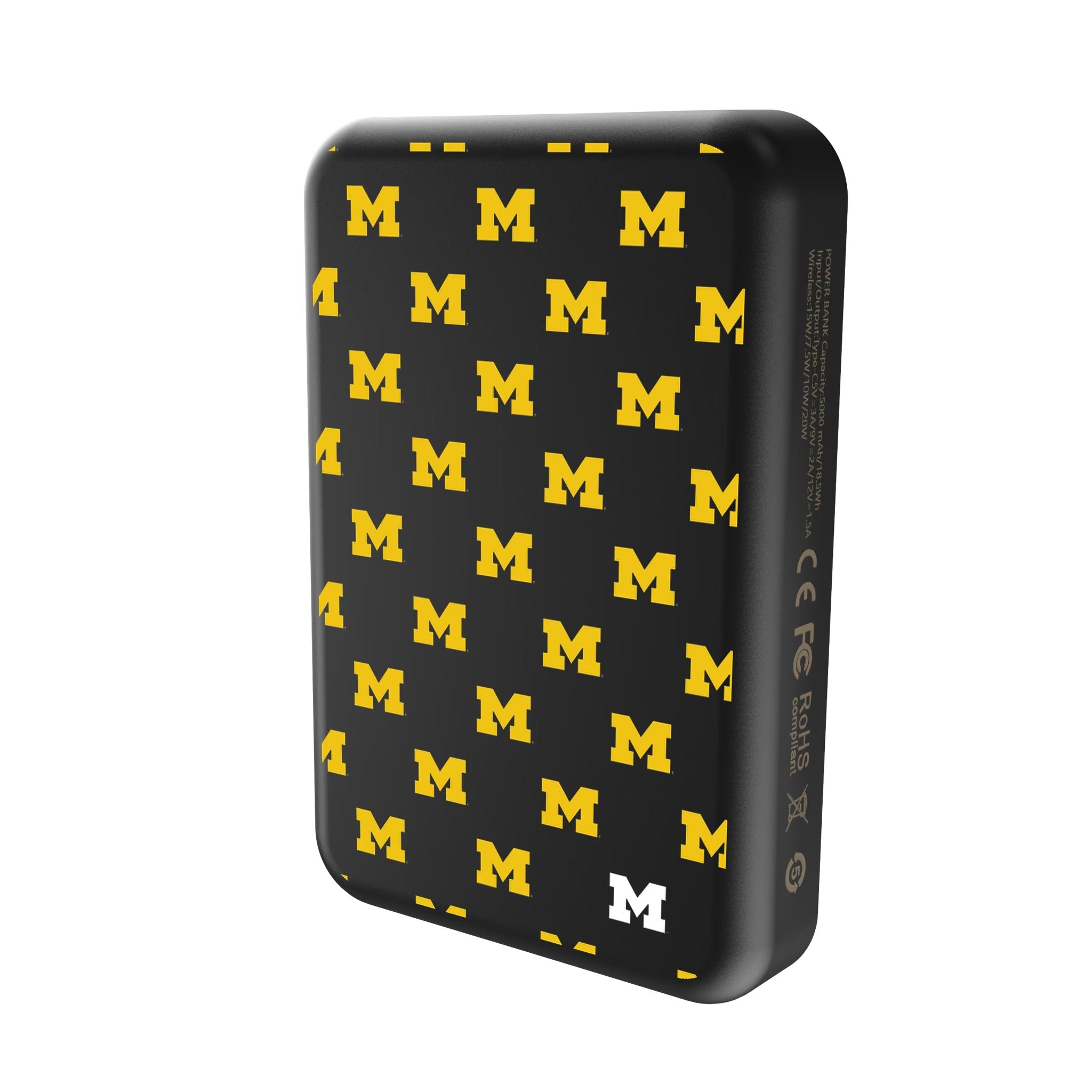 University of Michigan Wolverines Fashion Pattern Wireless Mag Power Bank