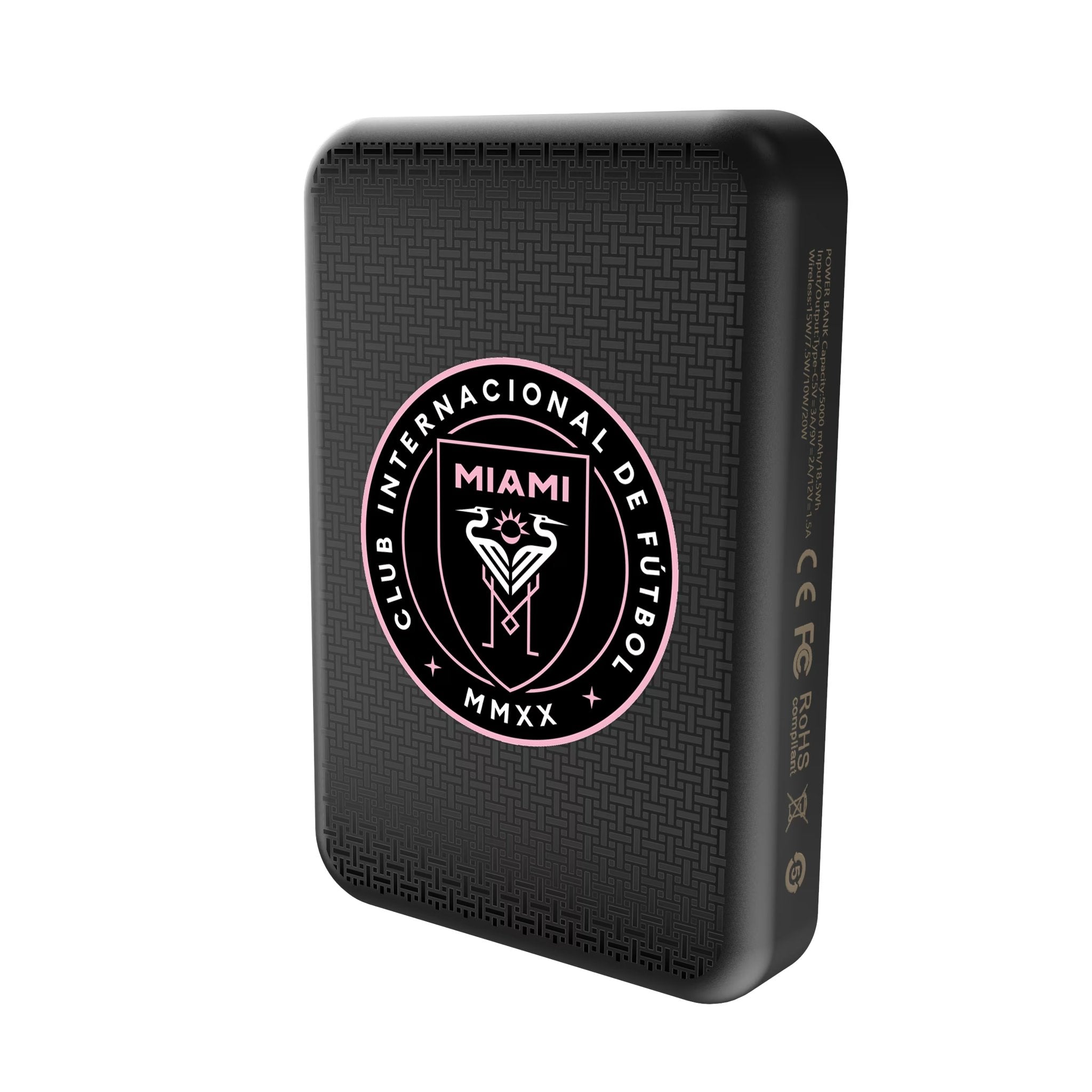 Inter Miami CF Linen Wireless Mag Power Bank 2