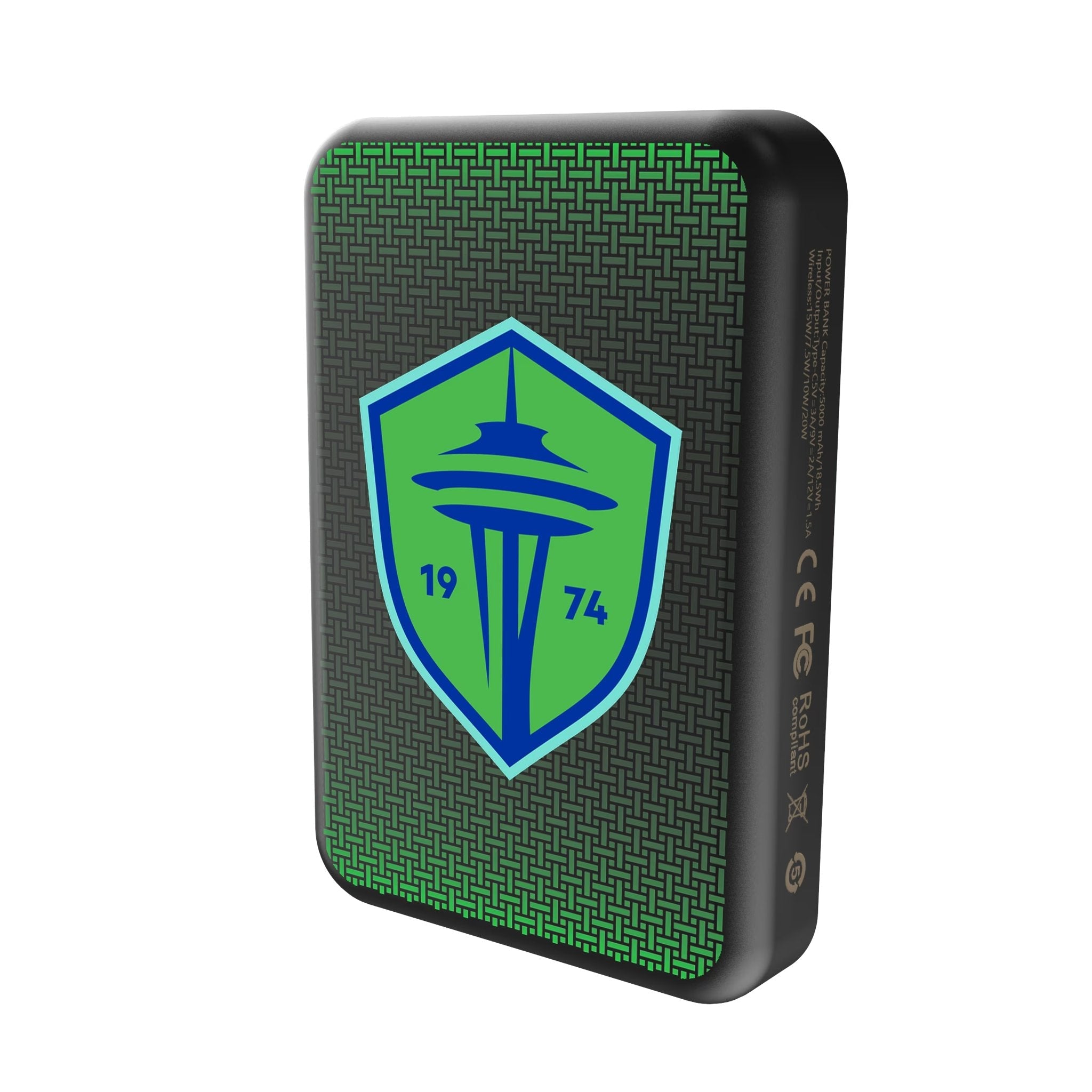 Seattle Sounders FC Linen Wireless Mag Power Bank 2