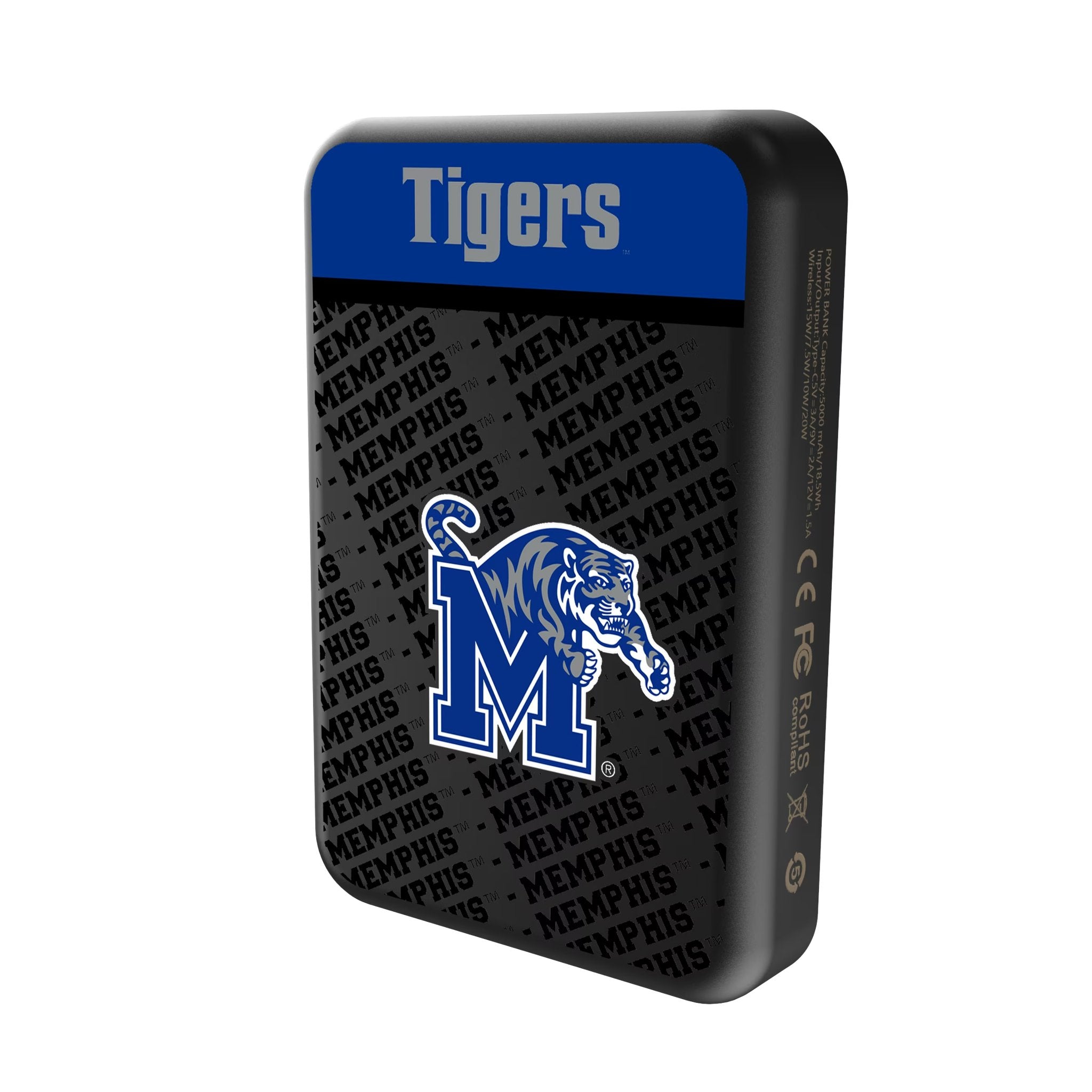 University of Memphis Tigers Endzone Plus Wireless Mag Power Bank