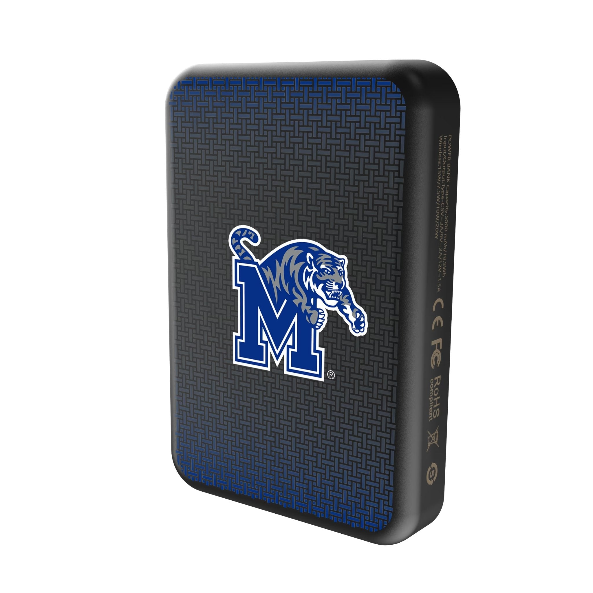 University of Memphis Tigers Linen Wireless Mag Power Bank 2