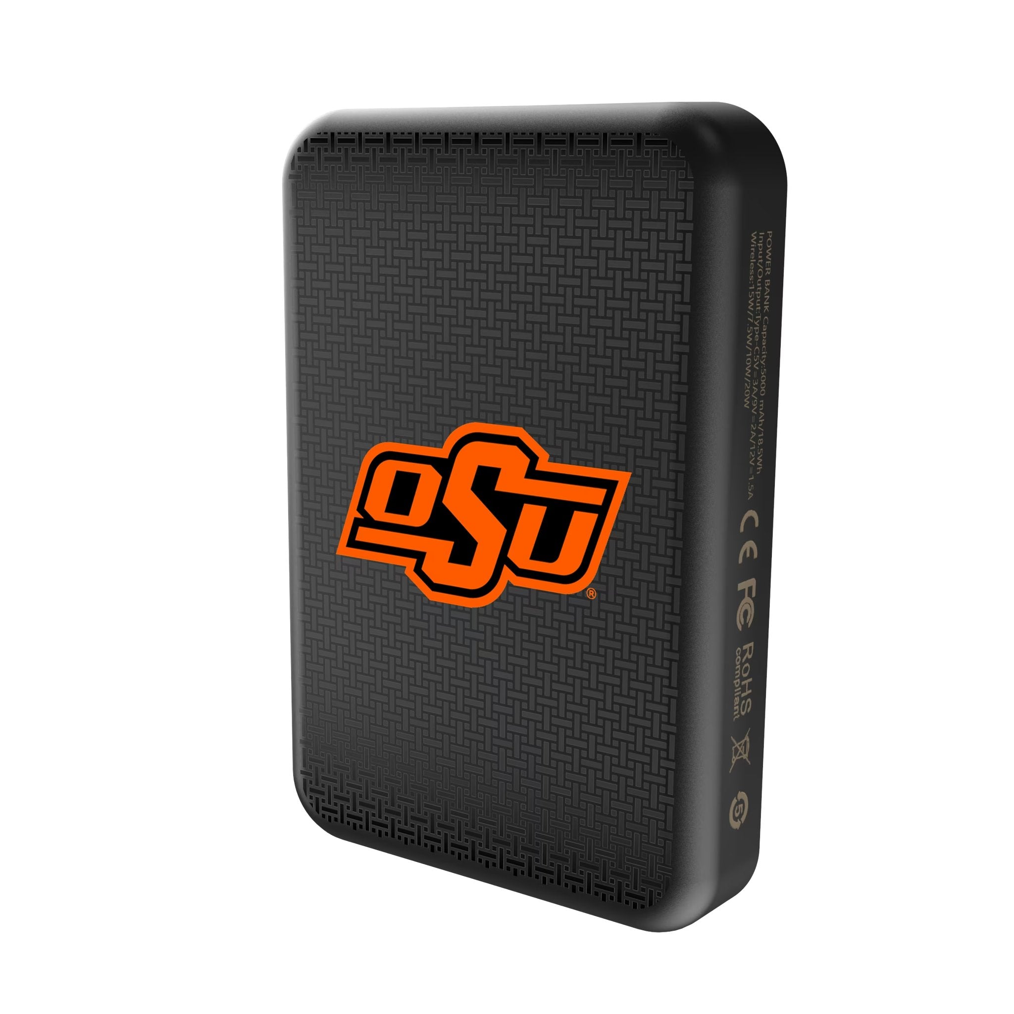 Oklahoma State University Cowboys Linen Wireless Mag Power Bank 2