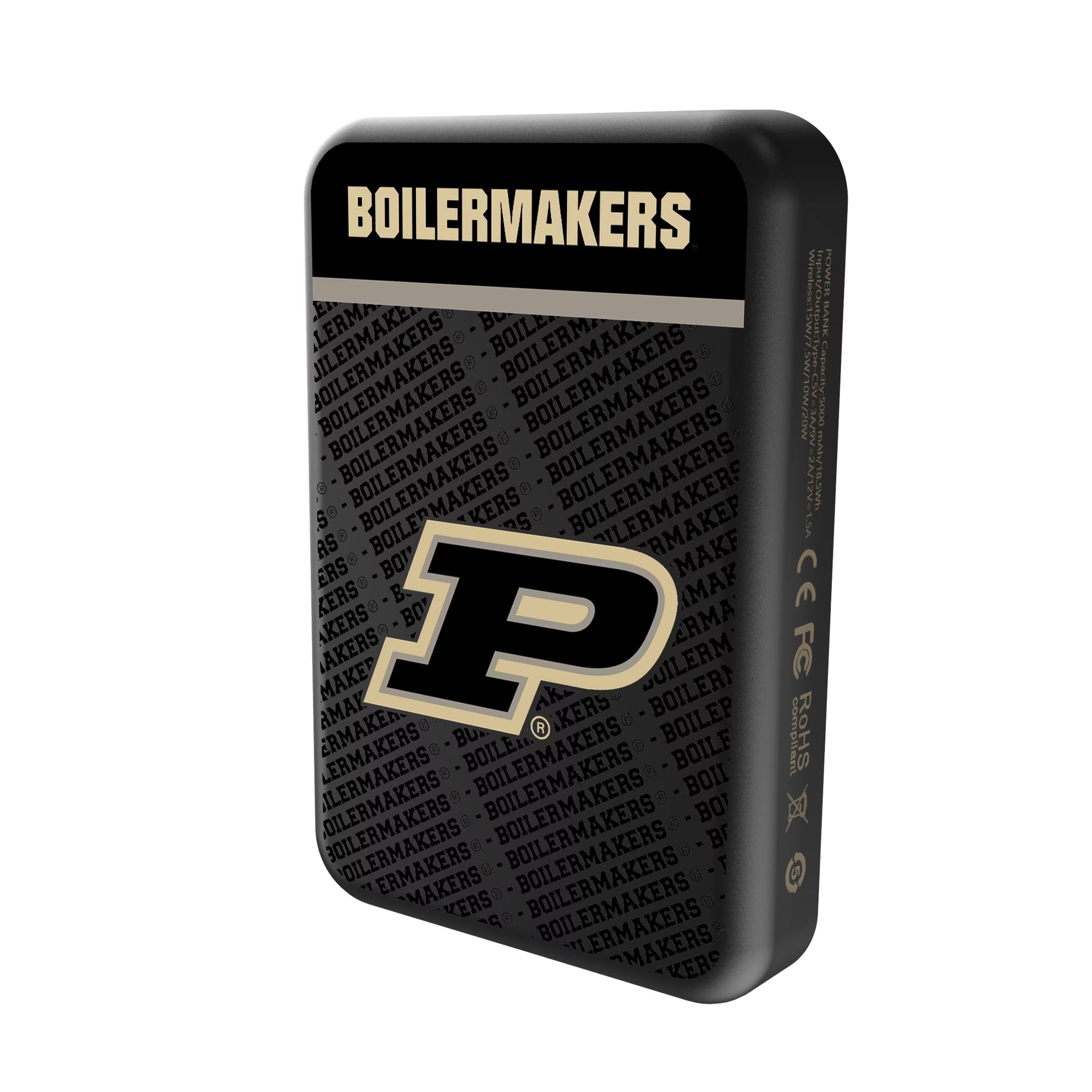 Purdue University Boilermakers Endzone Plus Wireless Mag Power Bank