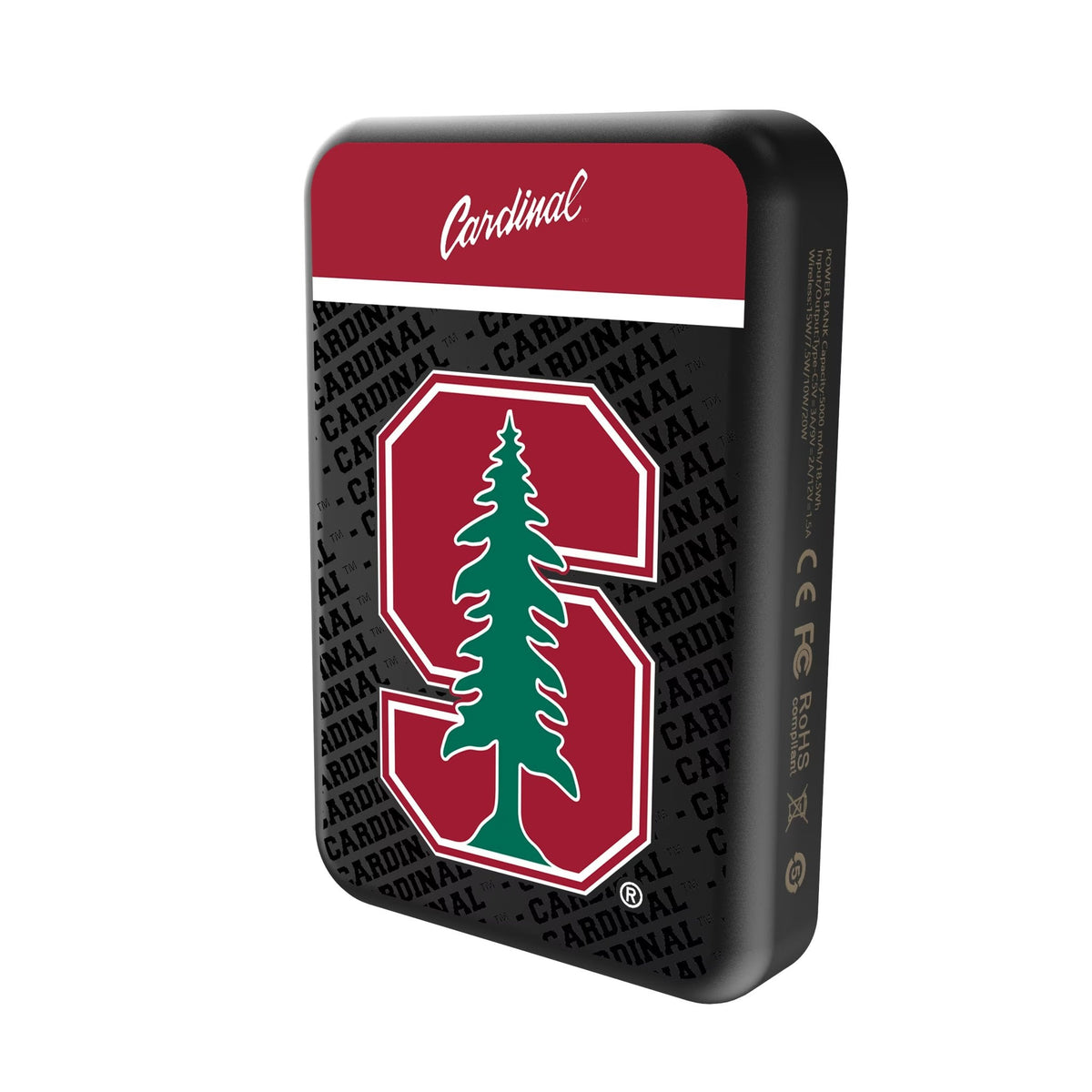 Stanford University Cardinal Endzone Plus Wireless Mag Power Bank