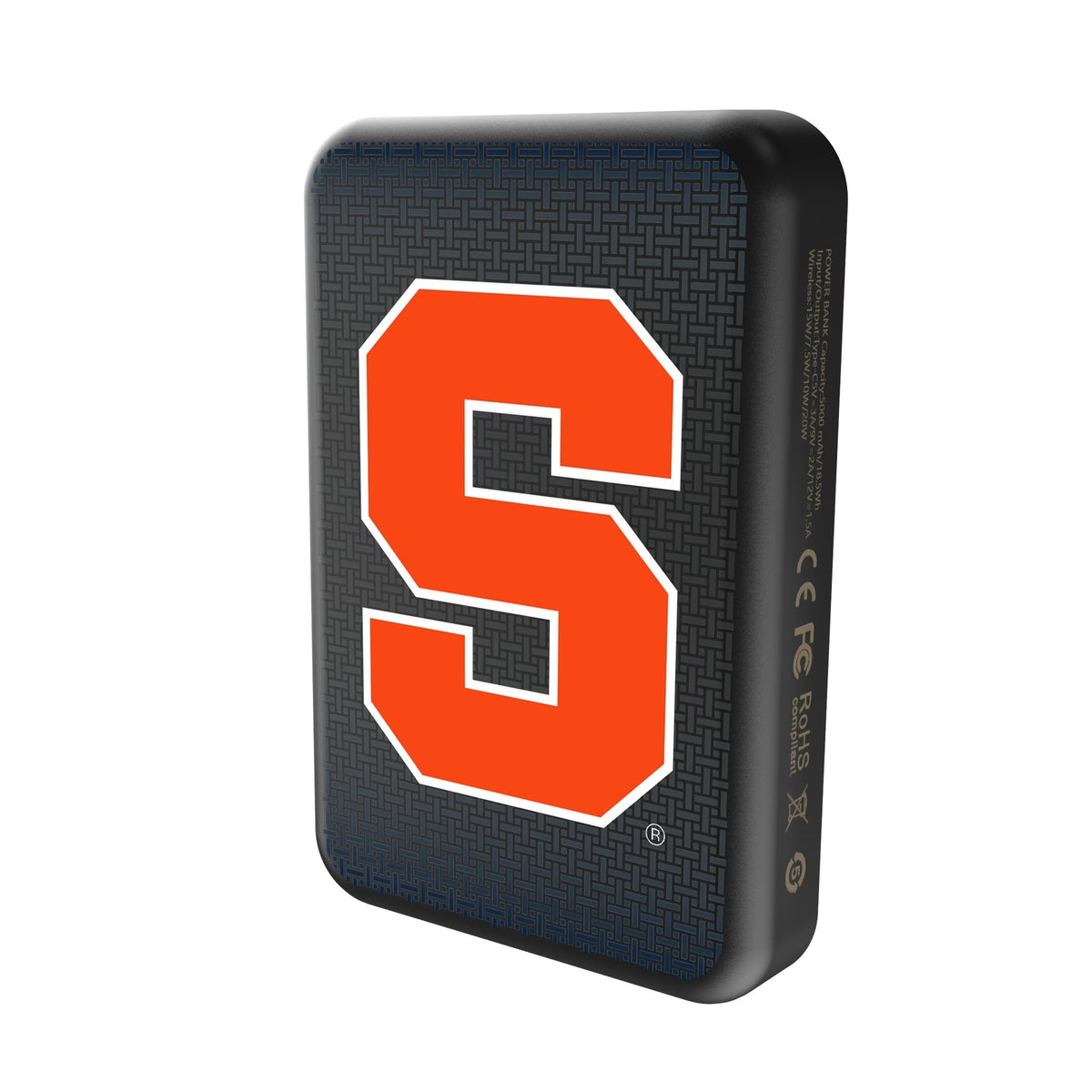 Syracuse University Orange Linen Wireless Mag Power Bank 2