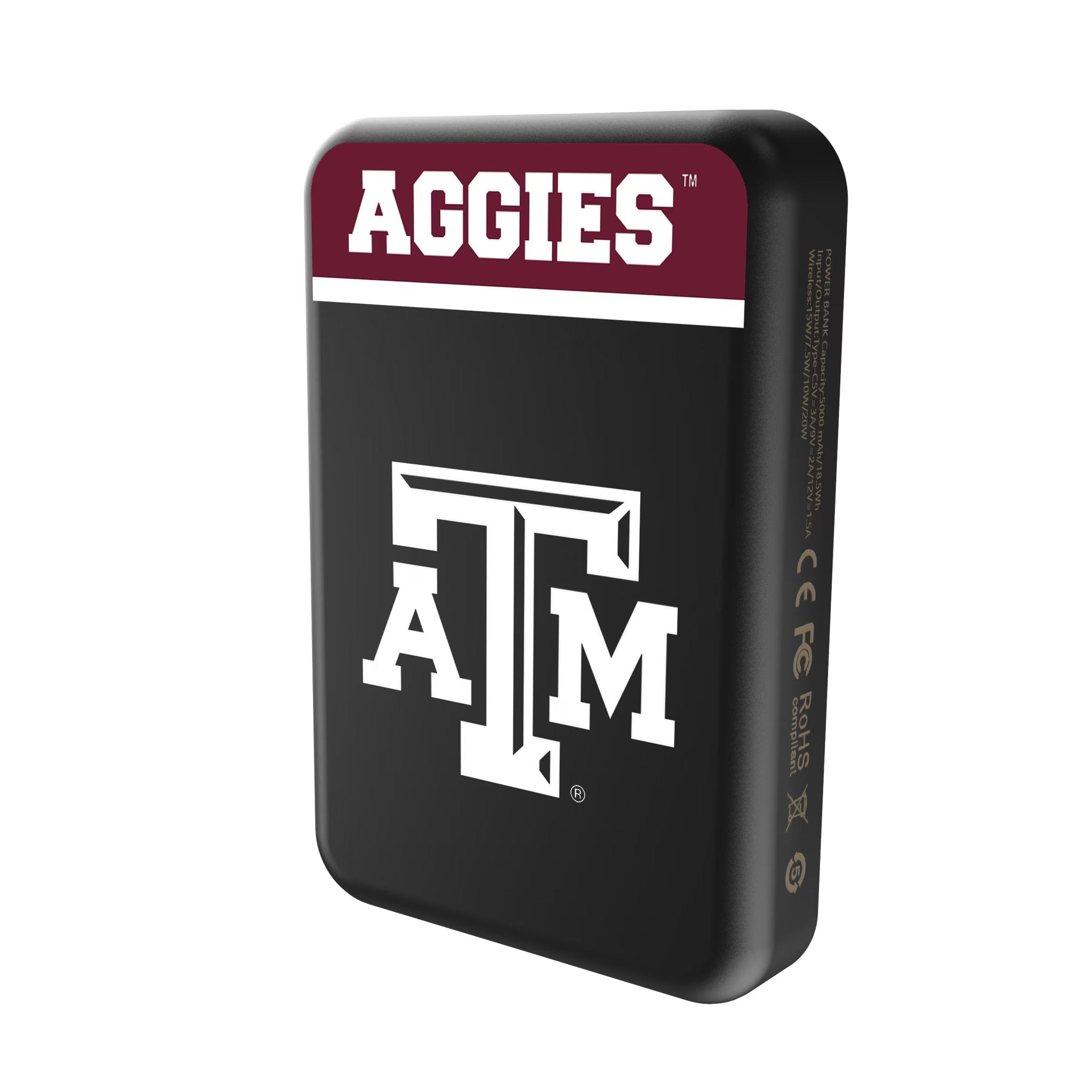 Texas A&M University Aggies Endzone Plus Wireless Mag Power Bank