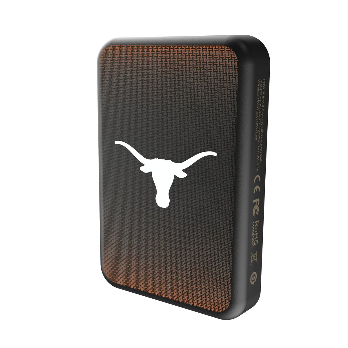 University of Texas Longhorns Linen Wireless Mag Power Bank 2