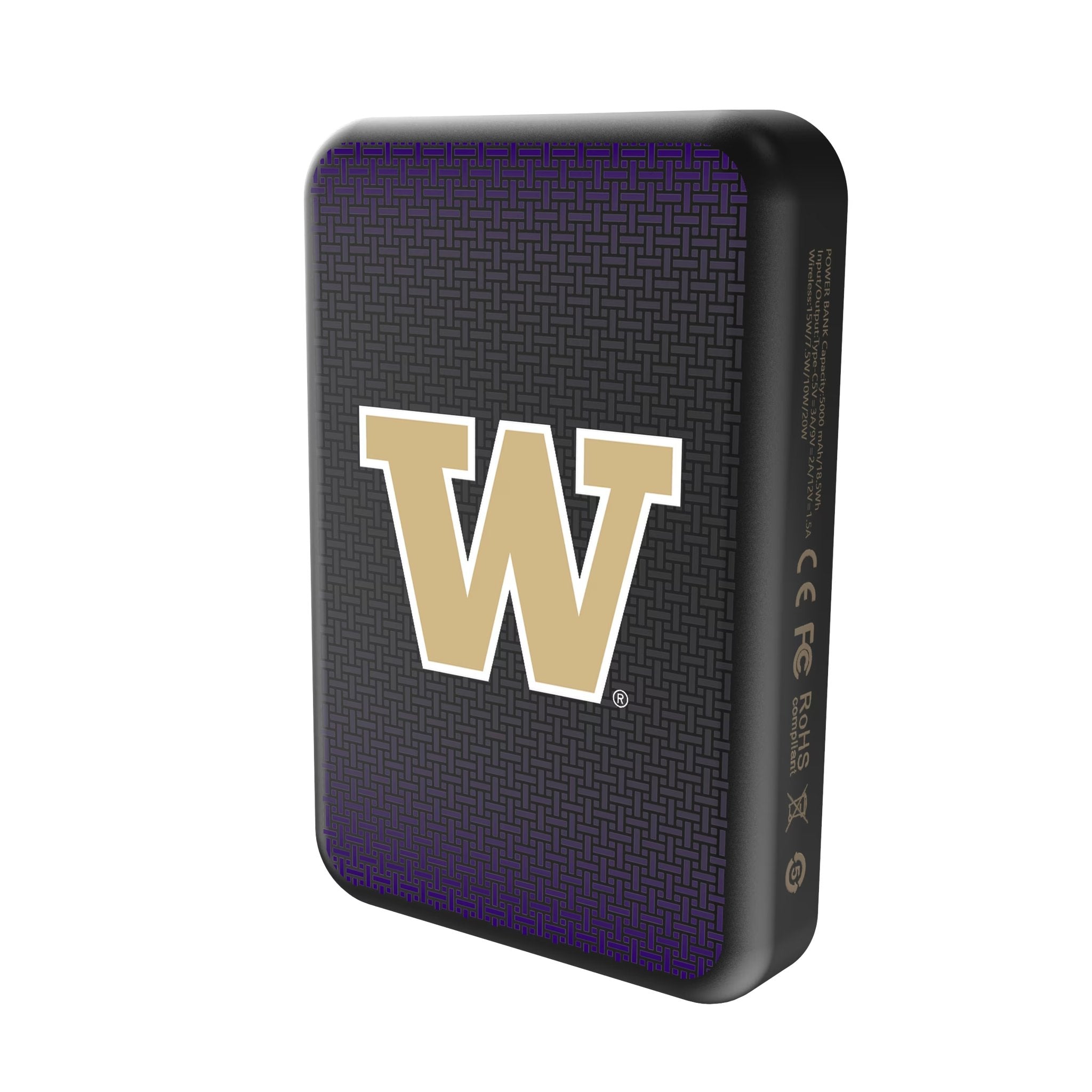 University of Washington Huskies Linen Wireless Mag Power Bank