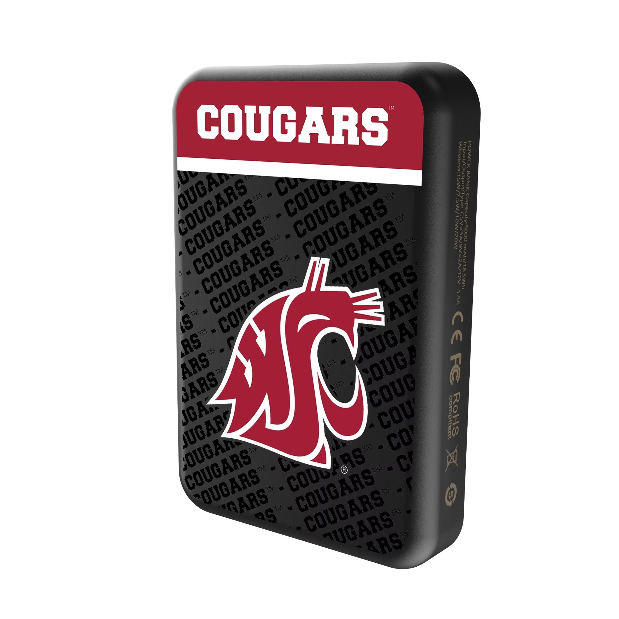 Washington State University Cougars Endzone Plus Wireless Mag Power Bank 2