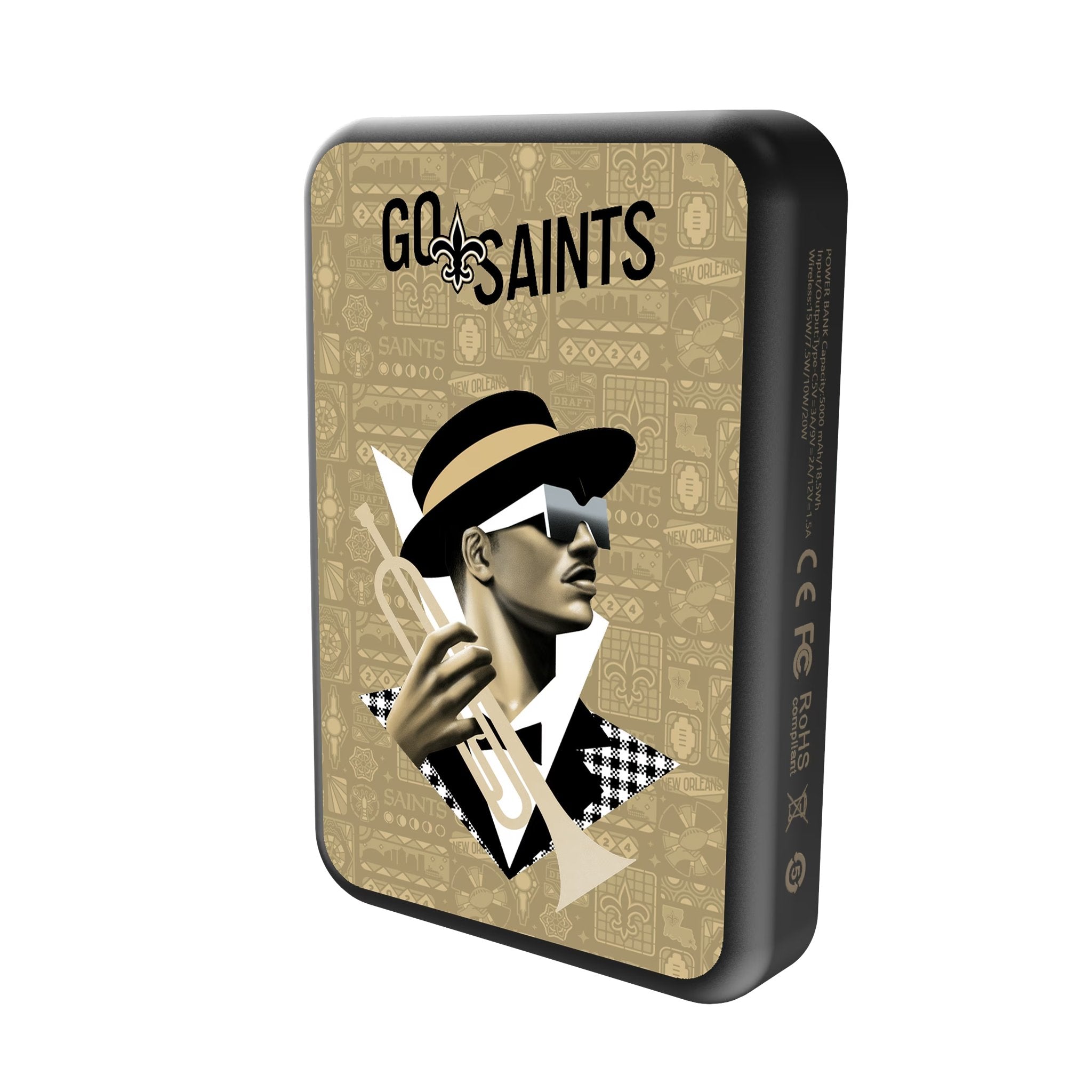 New Orleans Saints 2024 Edition Wireless Mag Power Bank 2