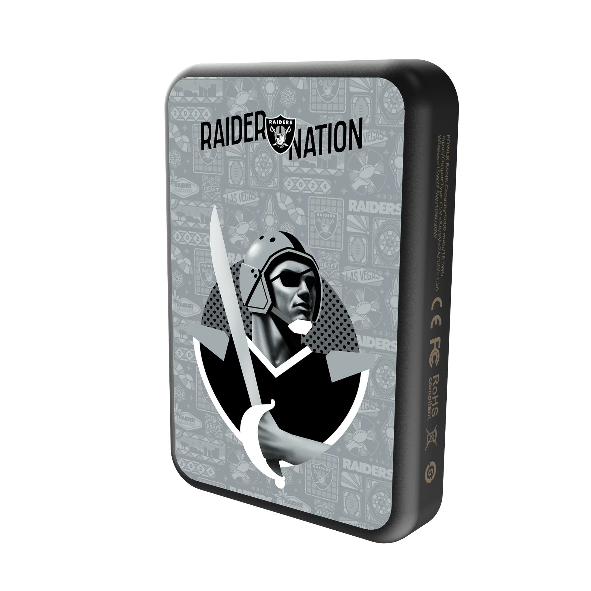 Las Vegas Raiders 2024 Edition Wireless Mag Power Bank 2