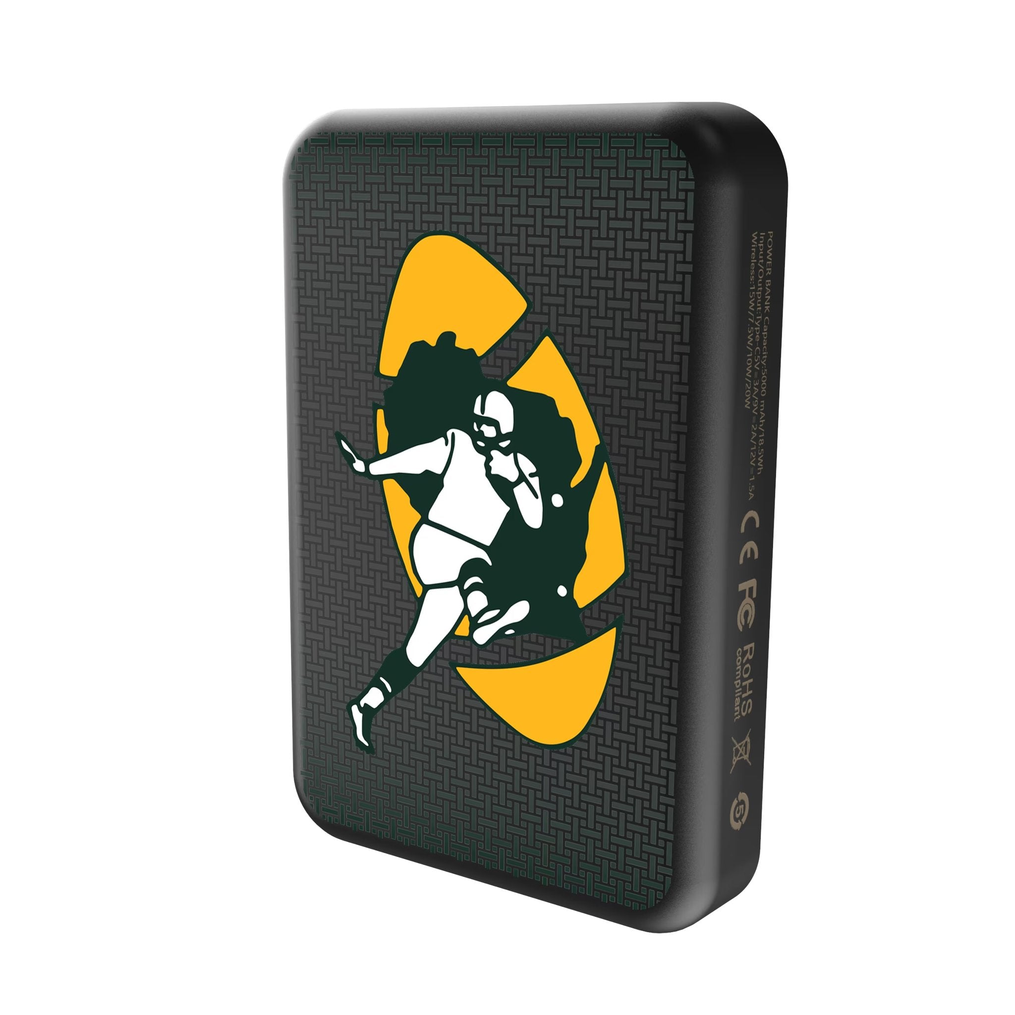 Green Bay Packers Historic Collection Linen Wireless Mag Power Bank 2