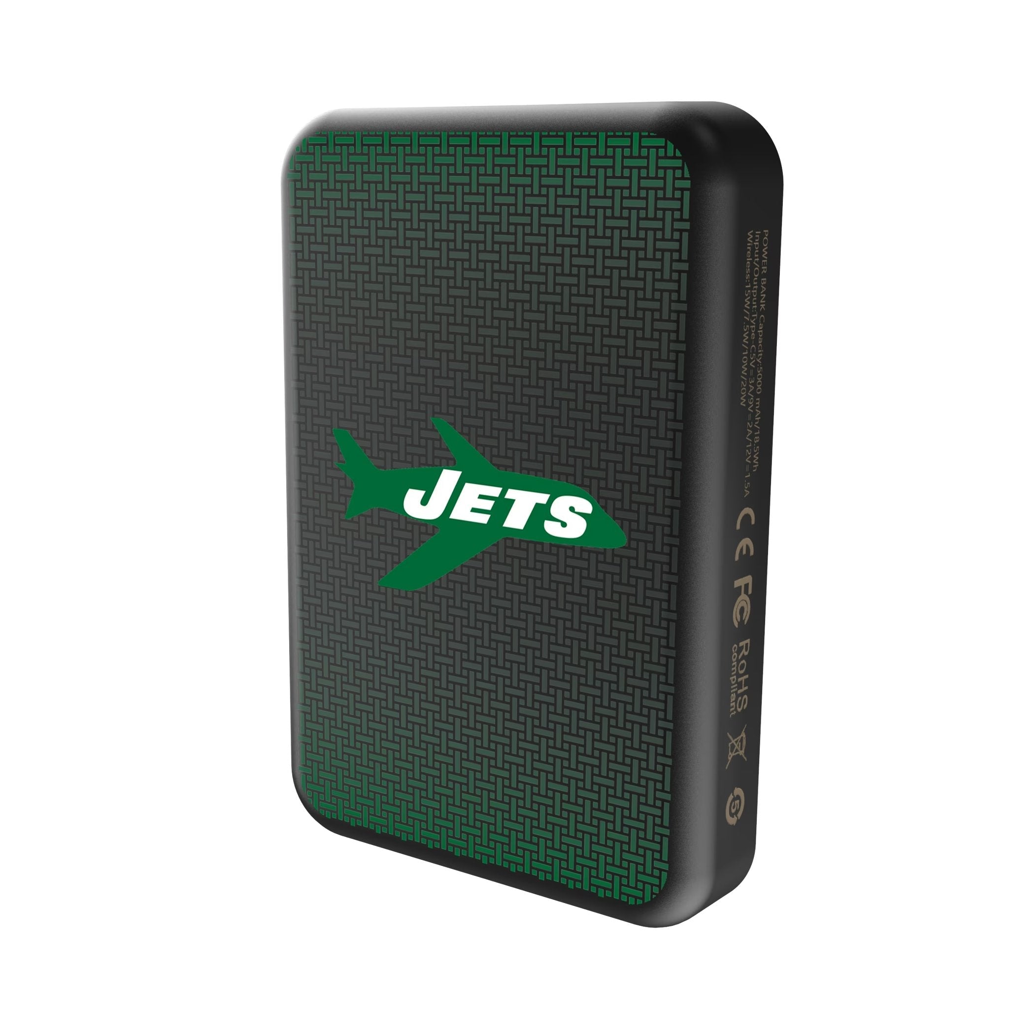 New York Jets 1963 Historic Collection Linen Wireless Mag Power Bank 2