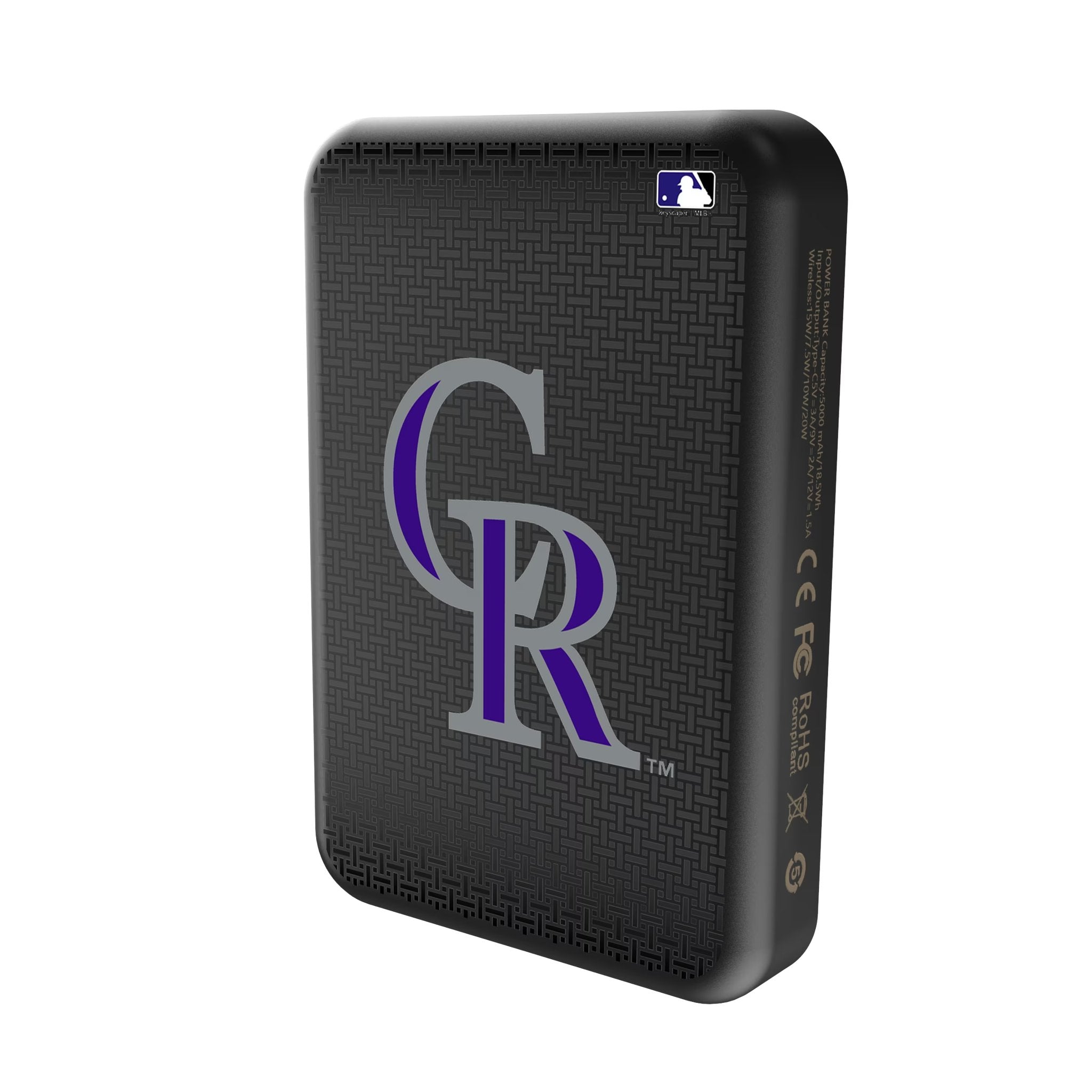 Colorado Rockies Linen Wireless Mag Power Bank 2